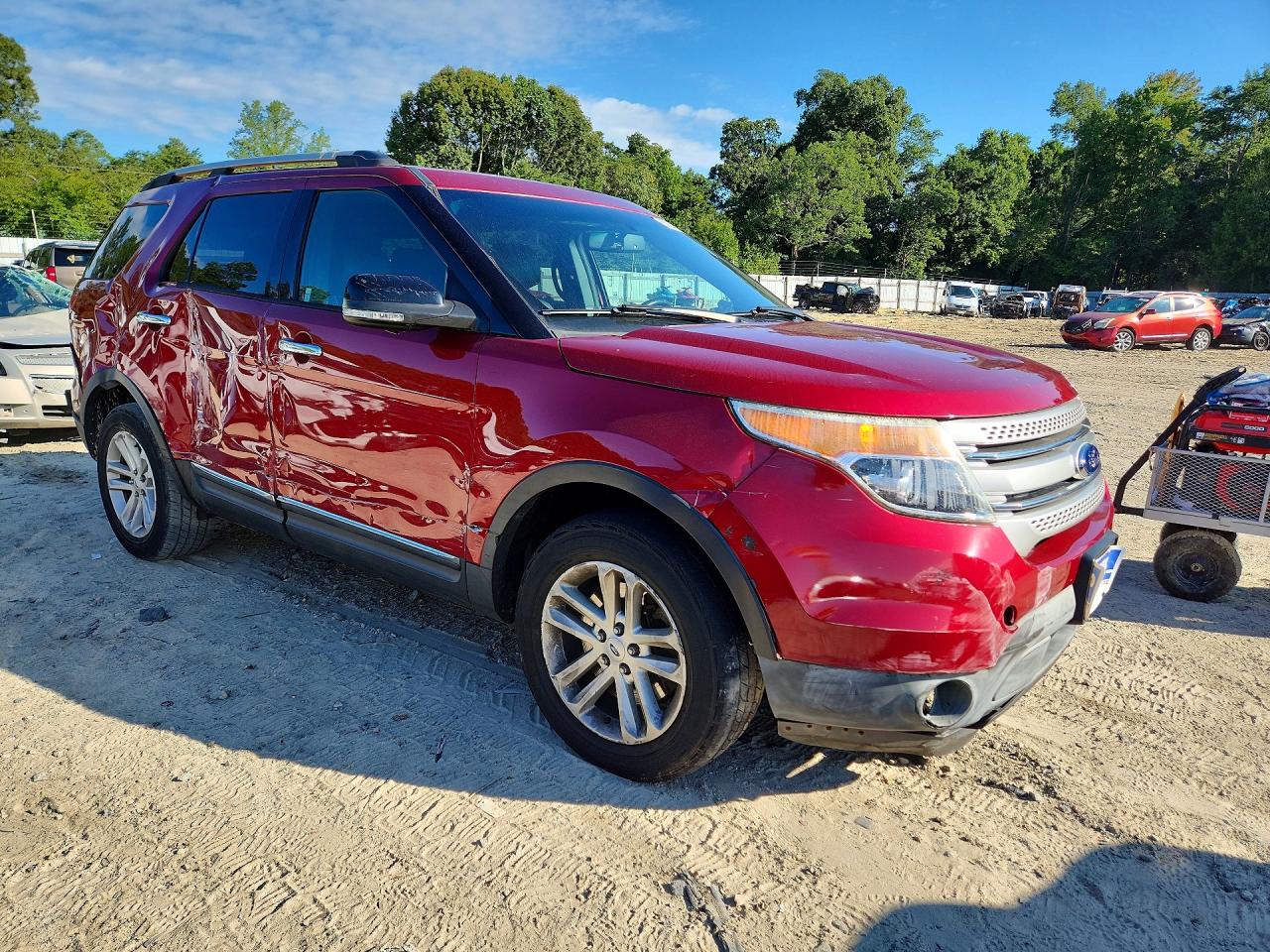 2015 Ford Explorer Xlt Red vin: 1FM5K8D8XFGA84242