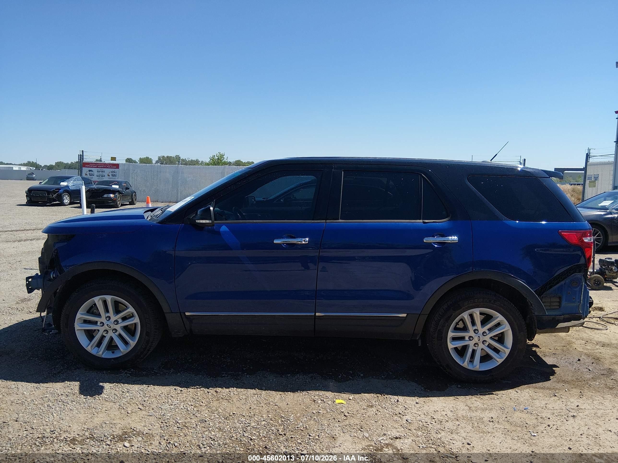 2015 Ford Explorer Xlt Blue vin: 1FM5K8D8XFGA87576