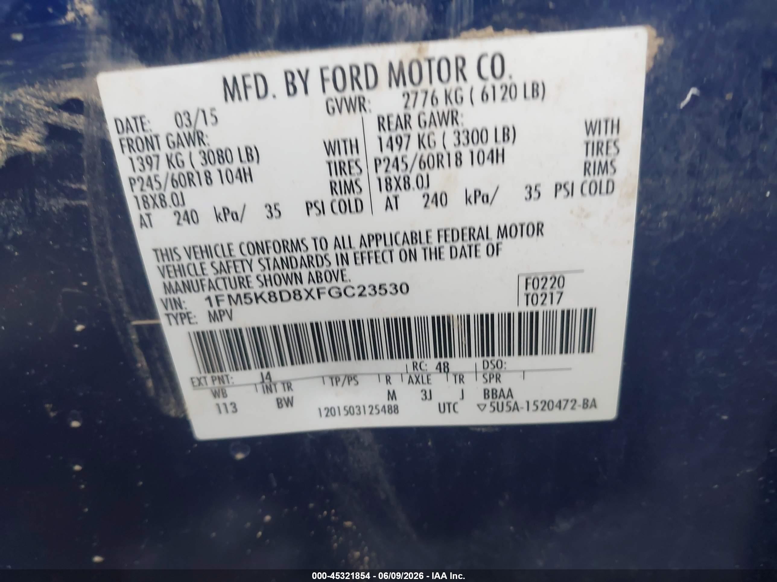2015 Ford Explorer Xlt Синий vin: 1FM5K8D8XFGC23530