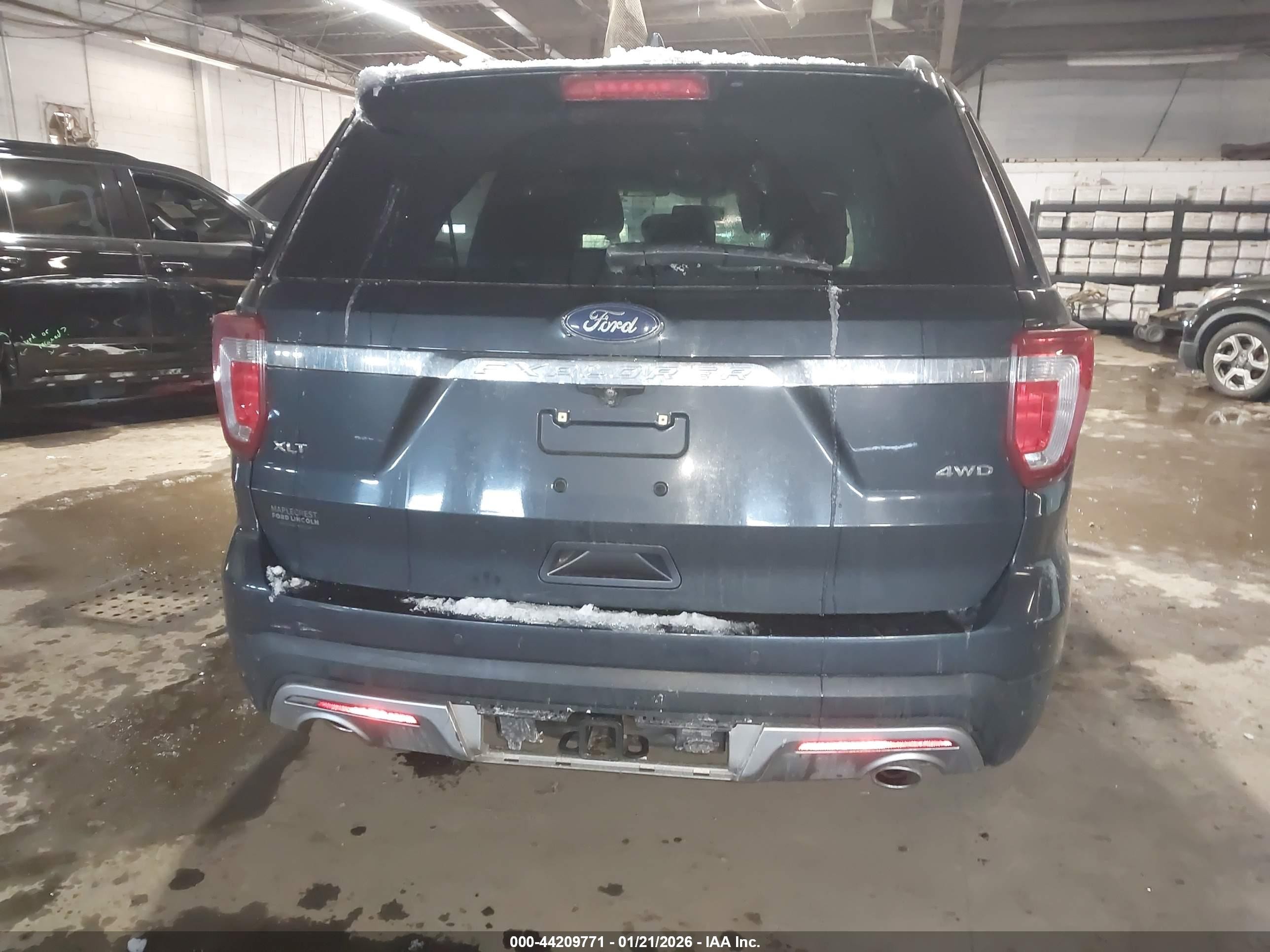 2017 Ford Explorer Xlt Black vin: 1FM5K8D8XHGC16614