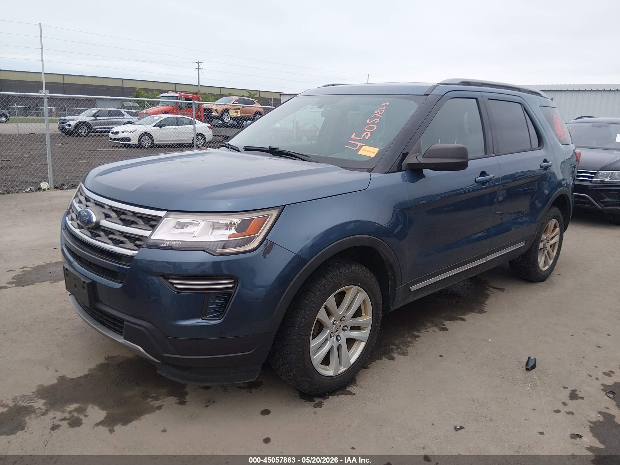 2019 Ford Explorer Xlt Blue vin: 1FM5K8D8XKGA16338
