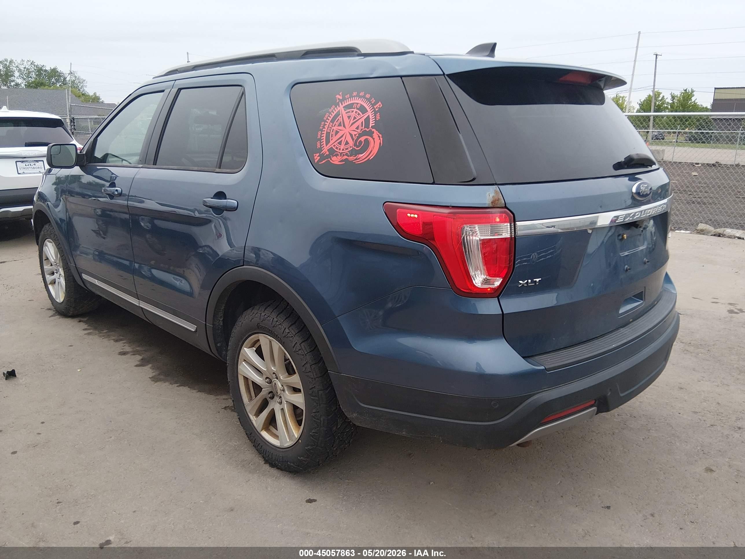 2019 Ford Explorer Xlt Blue vin: 1FM5K8D8XKGA16338