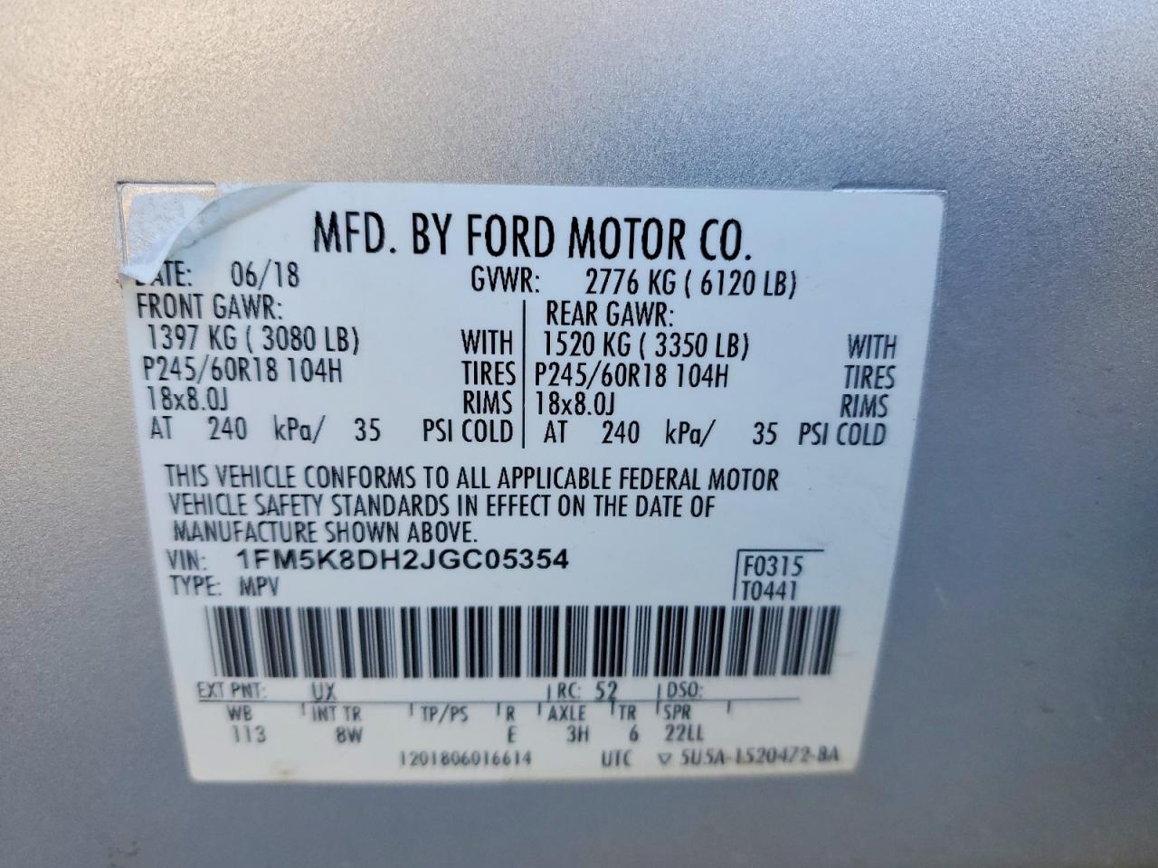 2018 Ford Explorer Xlt Silver vin: 1FM5K8DH2JGC05354