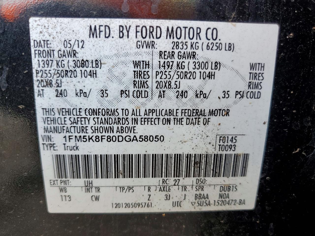 2013 Ford Explorer Limited Black vin: 1FM5K8F80DGA58050