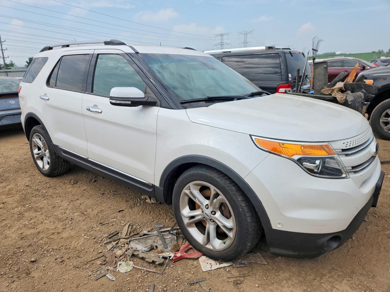 2014 Ford Explorer Limited White vin: 1FM5K8F80EGC41160