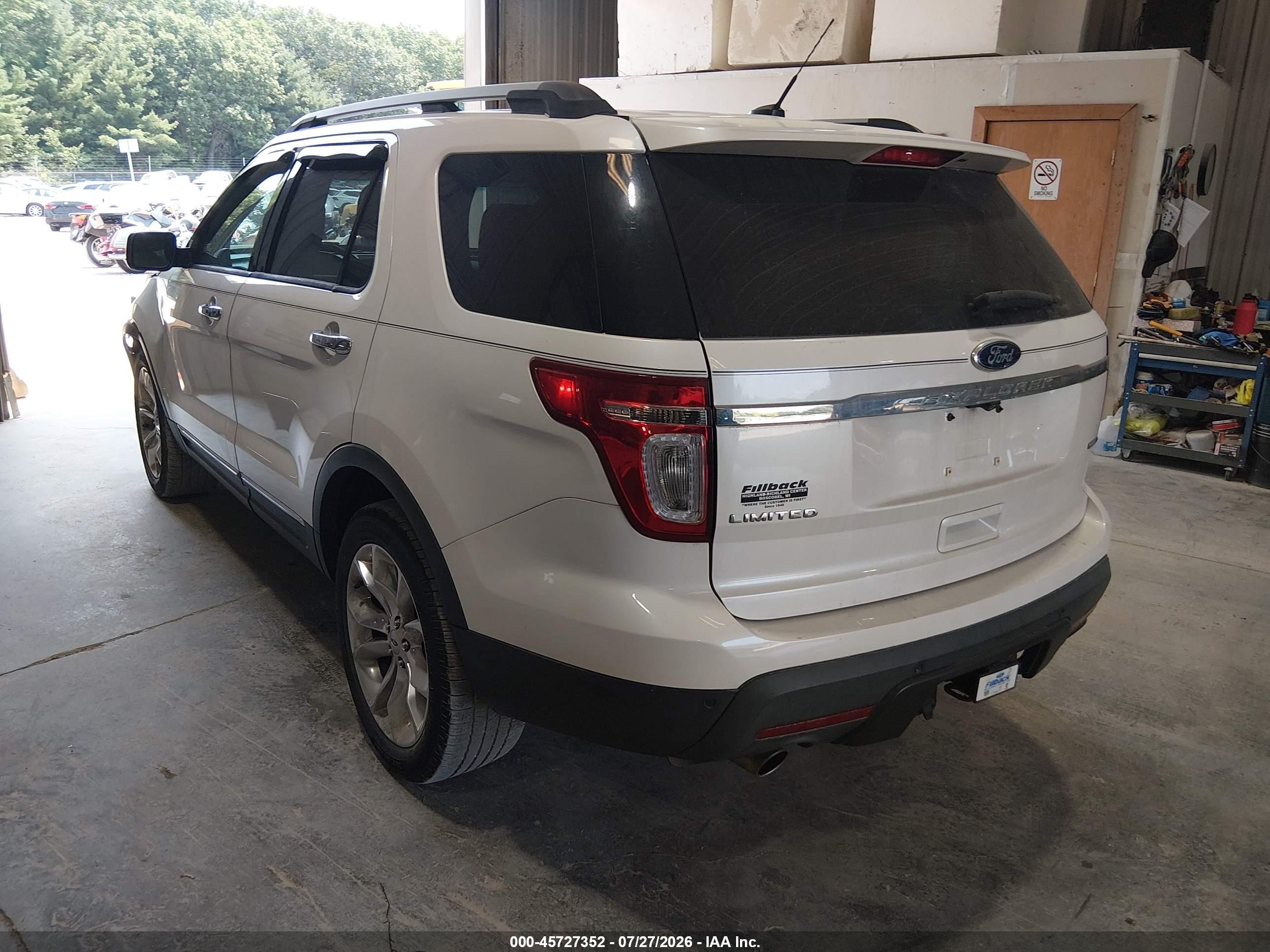 2015 Ford Explorer Limited White vin: 1FM5K8F80FGC12078