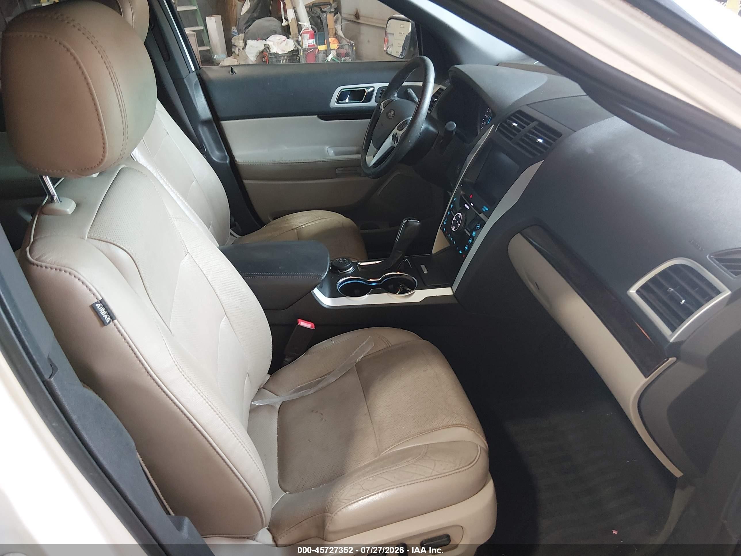 2015 Ford Explorer Limited White vin: 1FM5K8F80FGC12078
