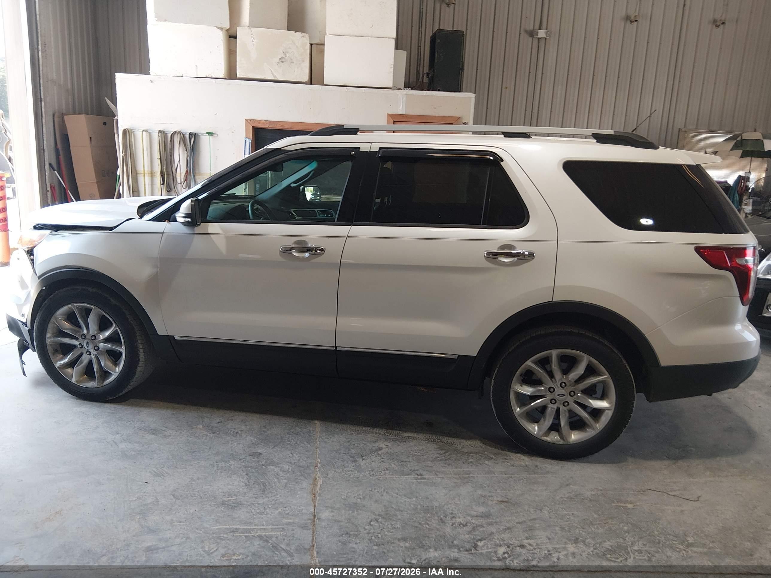 2015 Ford Explorer Limited White vin: 1FM5K8F80FGC12078