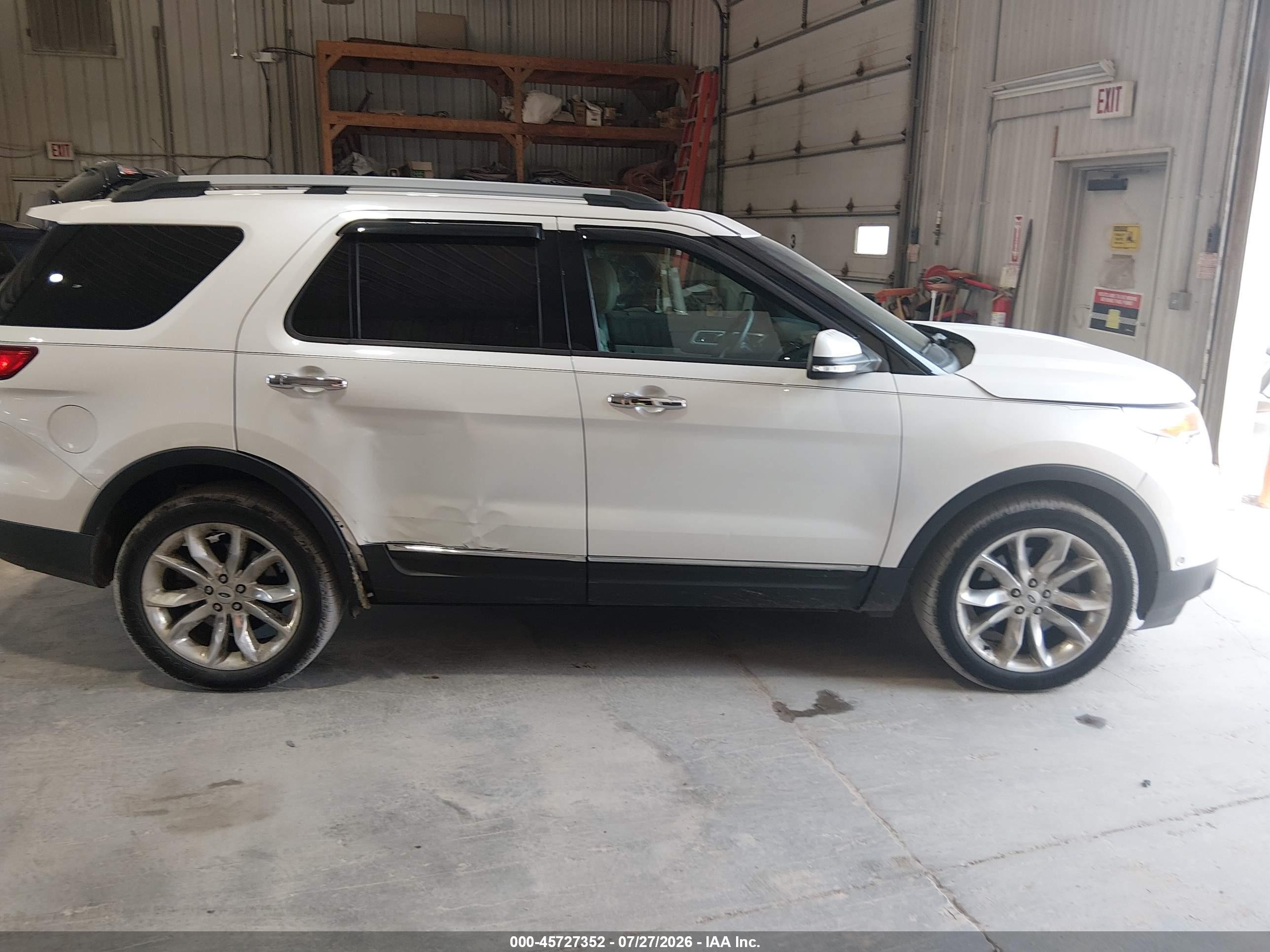2015 Ford Explorer Limited White vin: 1FM5K8F80FGC12078