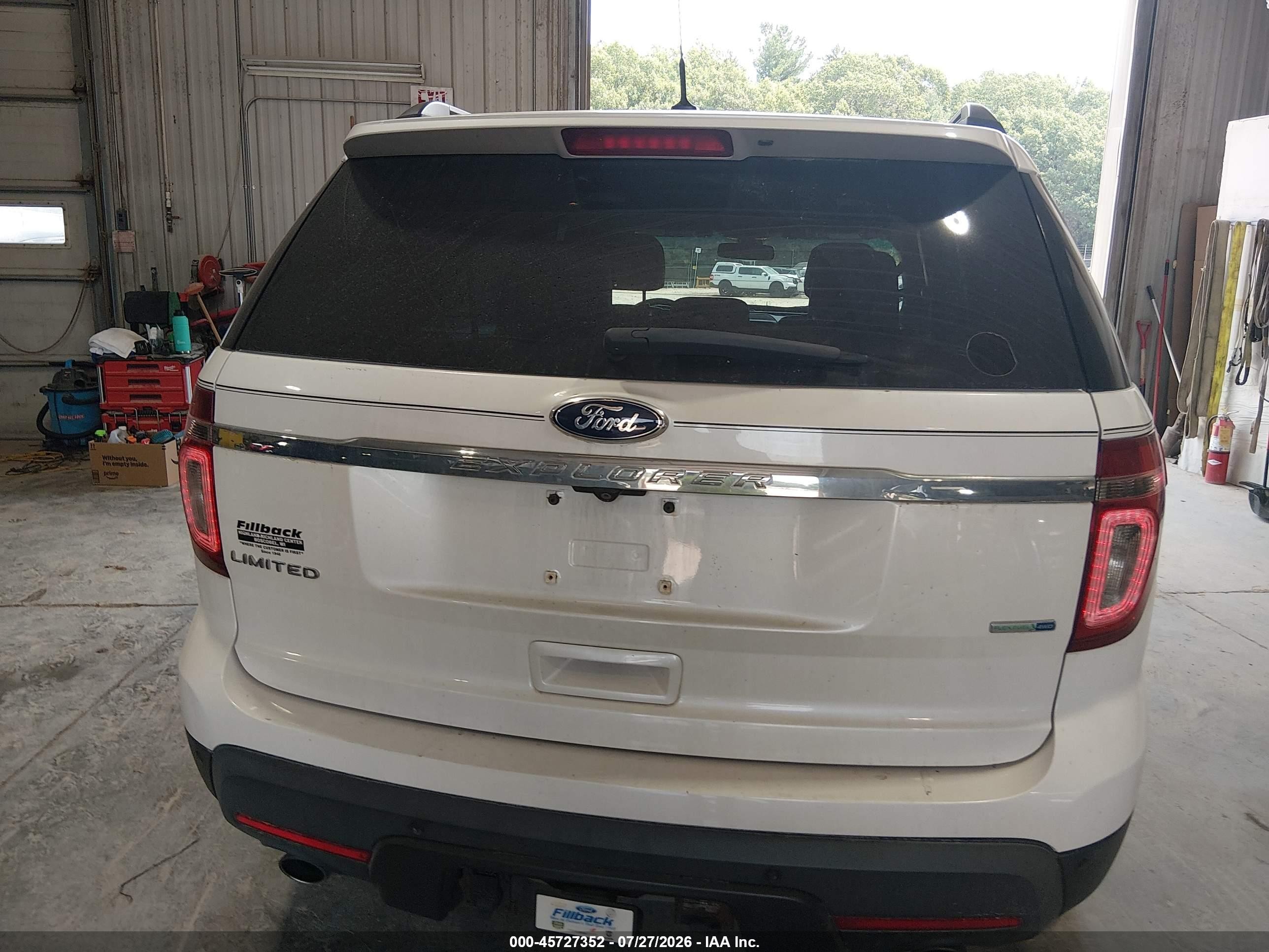 2015 Ford Explorer Limited White vin: 1FM5K8F80FGC12078