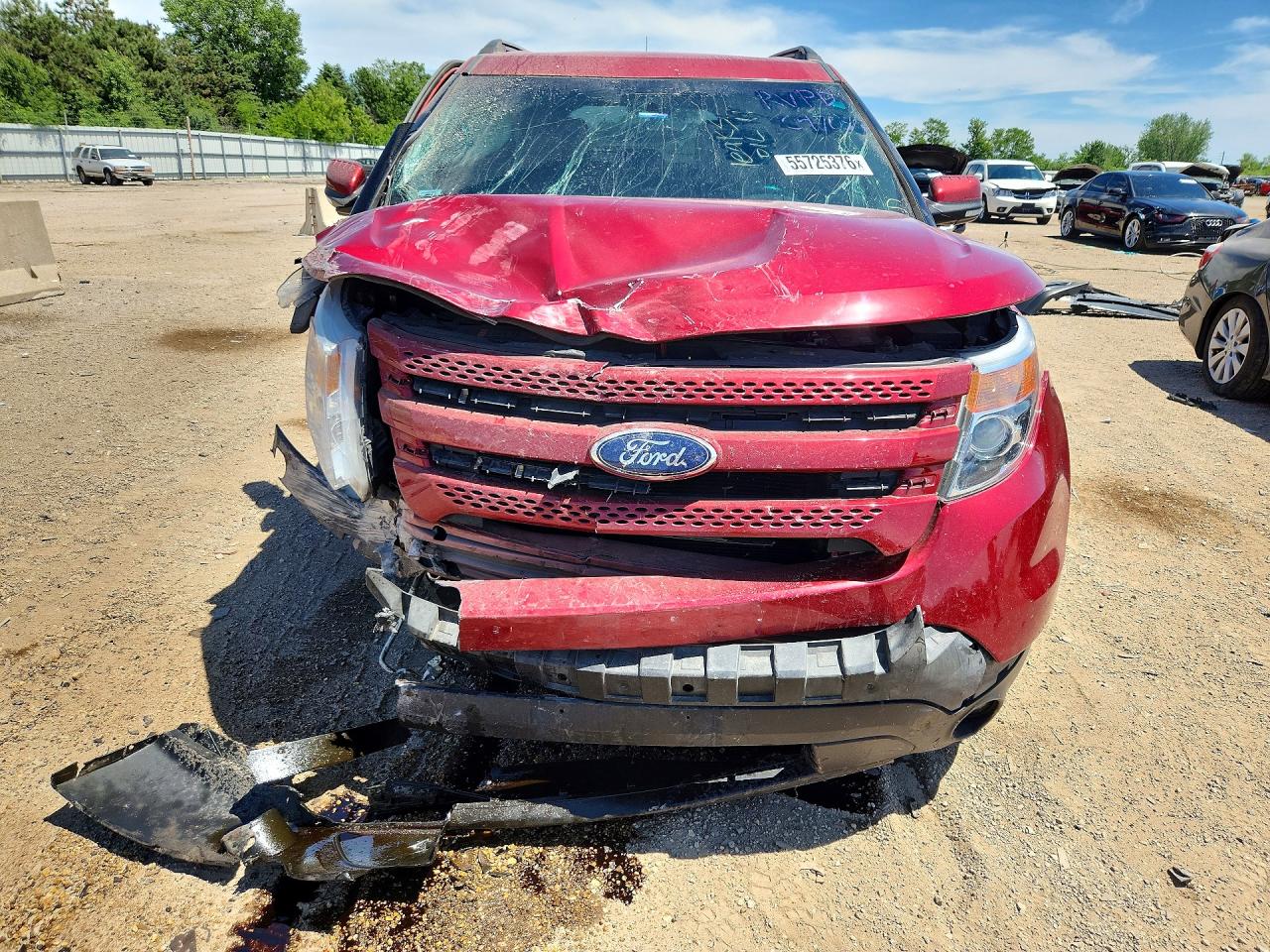2015 Ford Explorer Limited Красный vin: 1FM5K8F80FGC47056