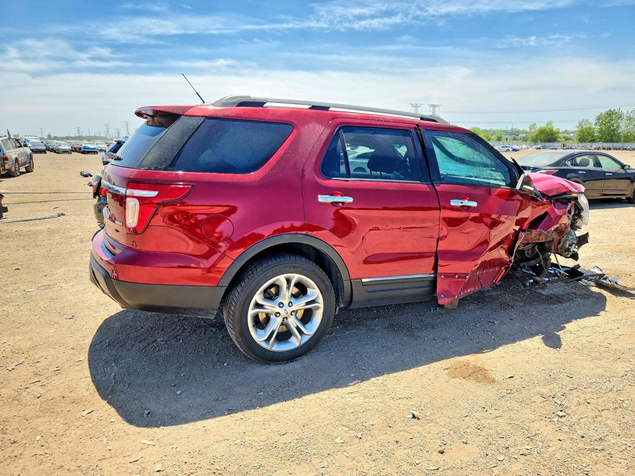 2015 Ford Explorer Limited Красный vin: 1FM5K8F80FGC47056