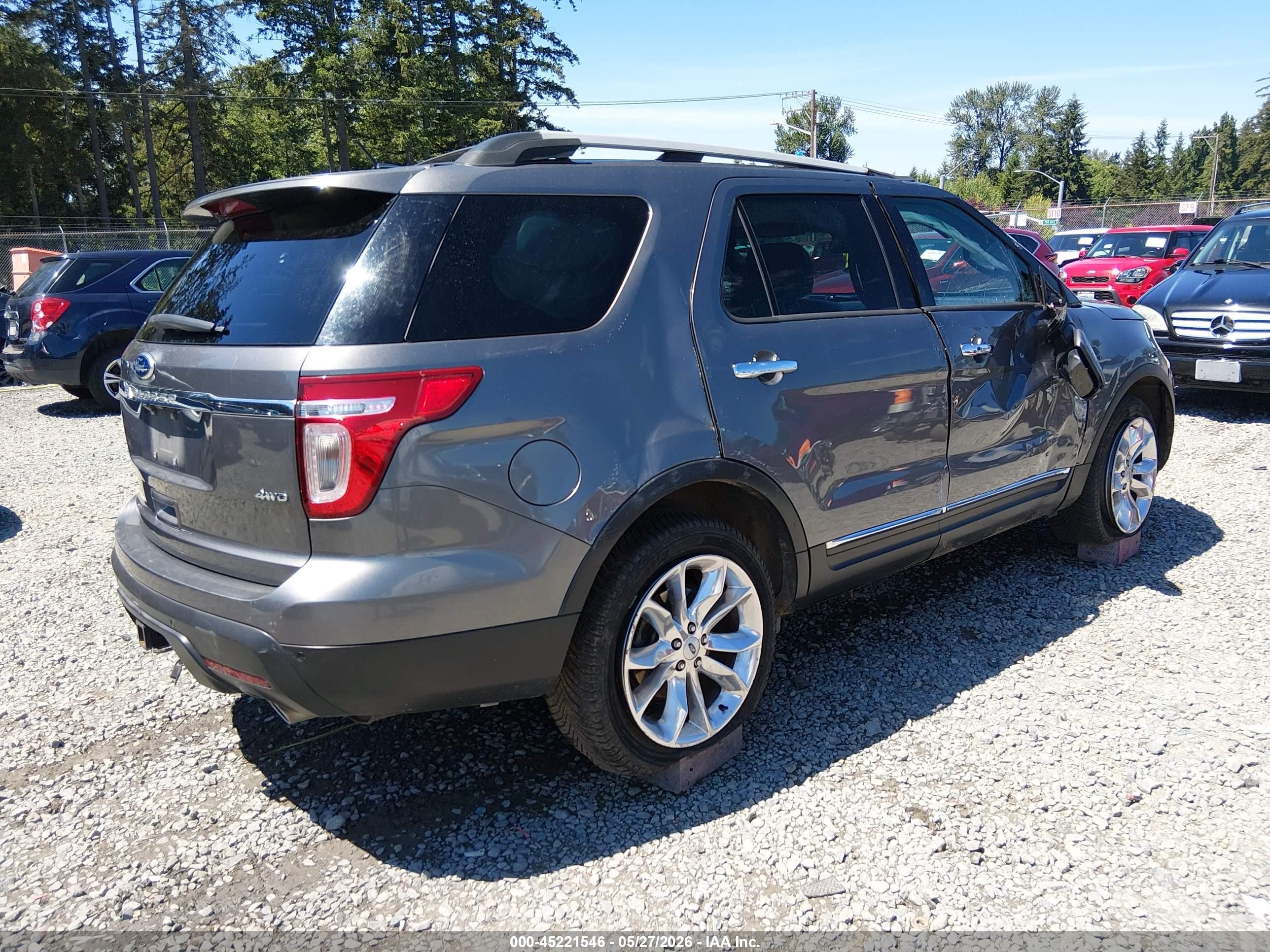2013 Ford Explorer Limited Gray vin: 1FM5K8F81DGA54847