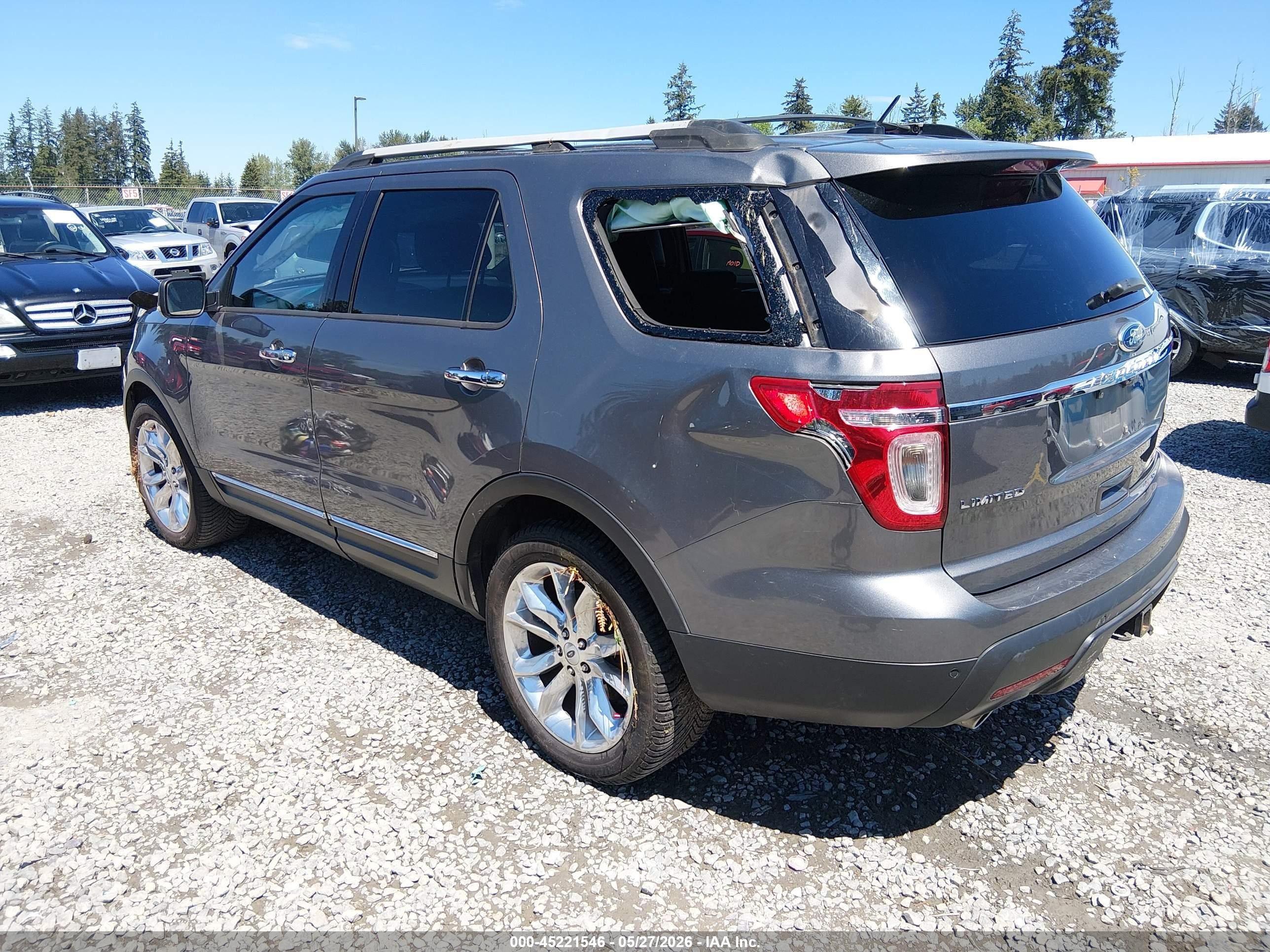 2013 Ford Explorer Limited Gray vin: 1FM5K8F81DGA54847