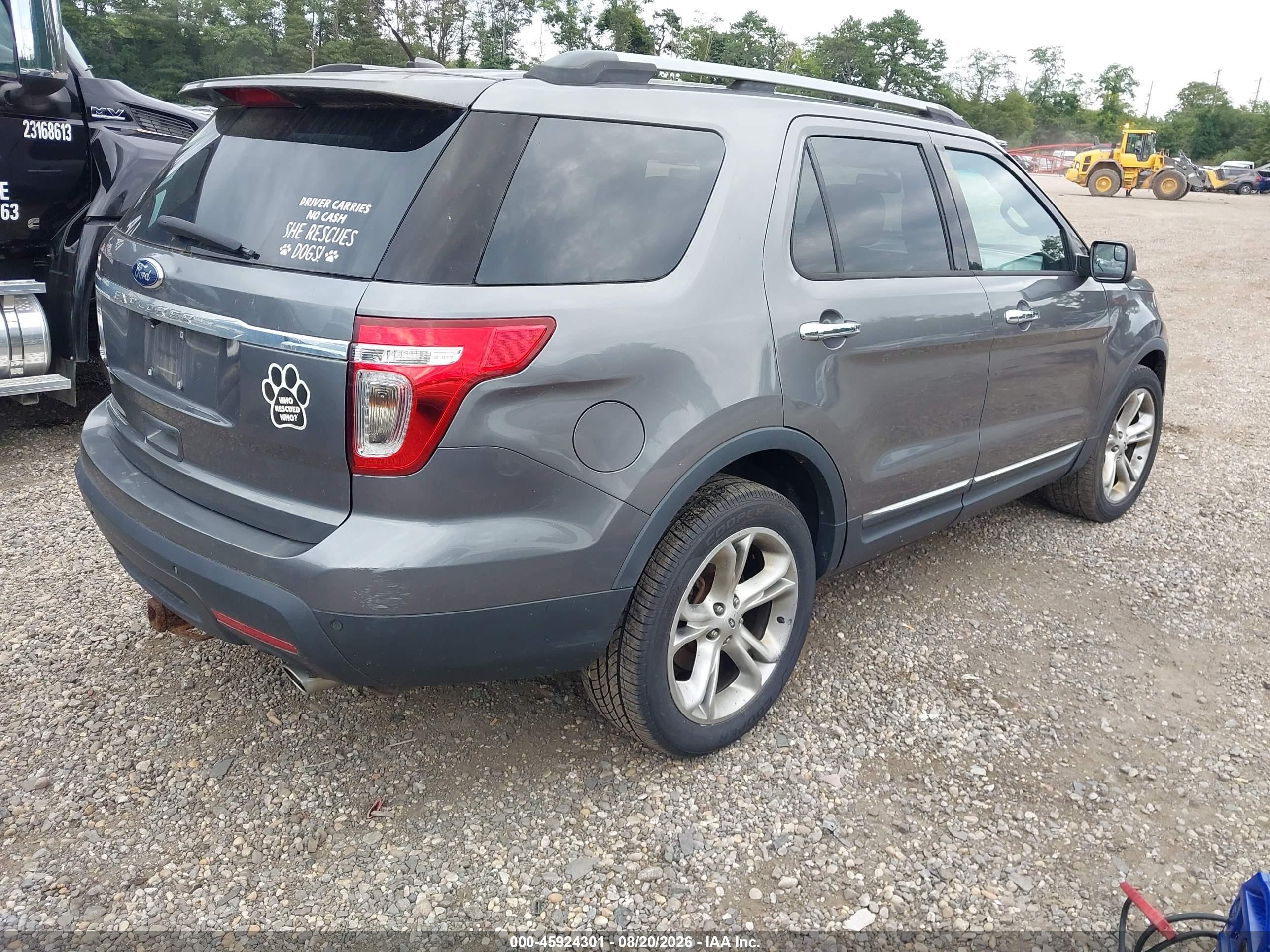 2013 Ford Explorer Limited Gray vin: 1FM5K8F81DGA75813