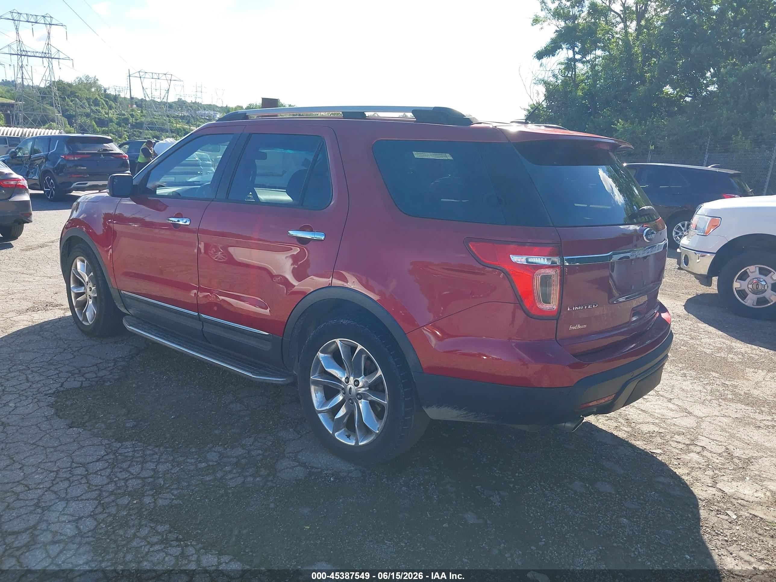 2013 Ford Explorer Limited Red vin: 1FM5K8F81DGA96029