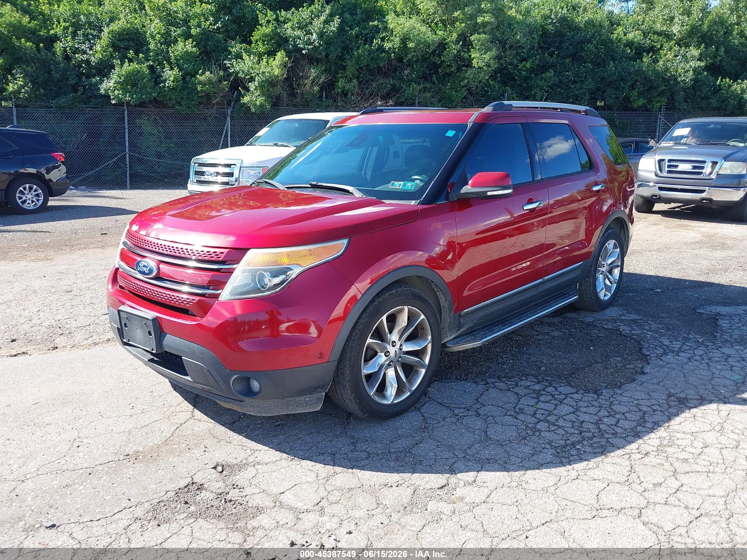 2013 Ford Explorer Limited Red vin: 1FM5K8F81DGA96029