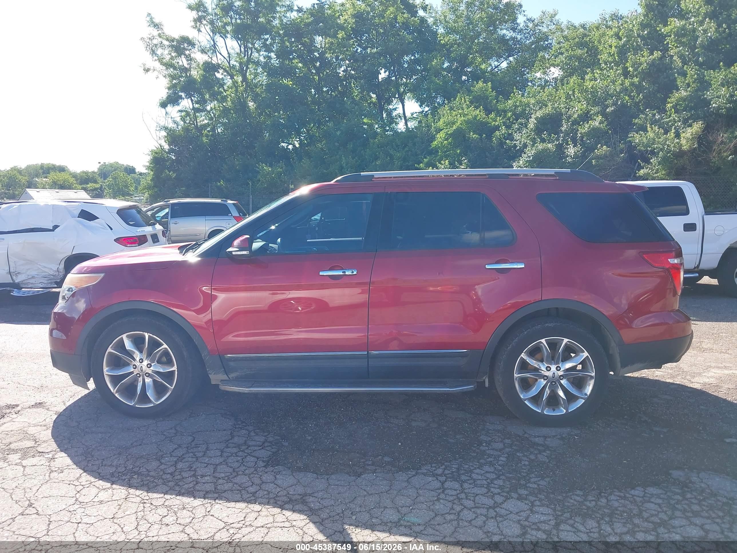 2013 Ford Explorer Limited Red vin: 1FM5K8F81DGA96029