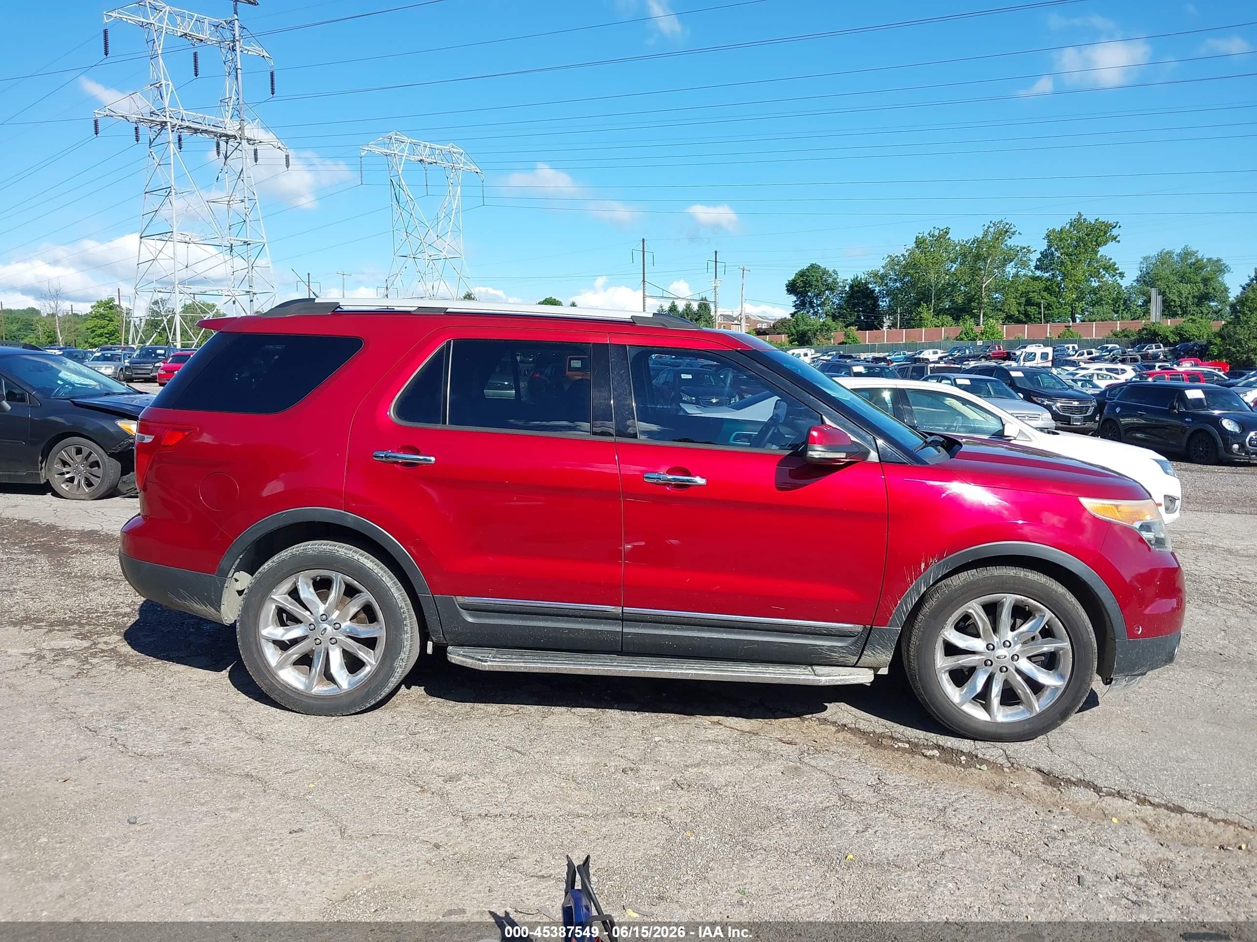 2013 Ford Explorer Limited Red vin: 1FM5K8F81DGA96029