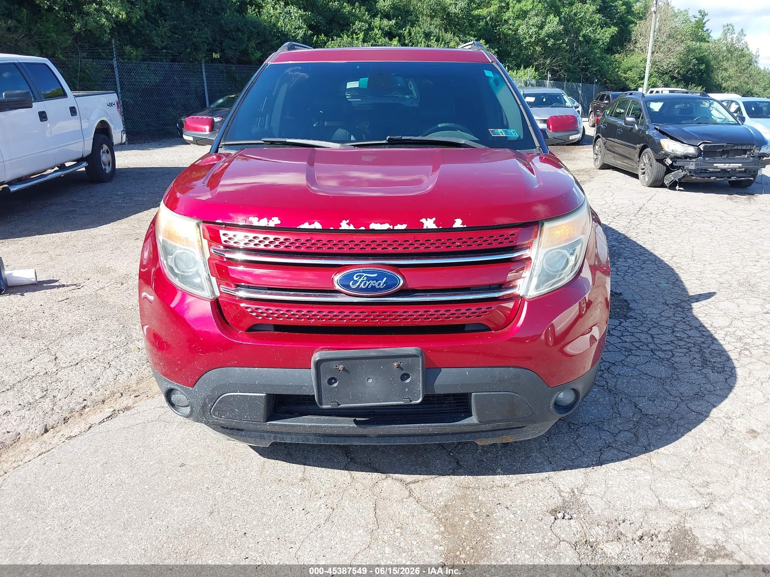 2013 Ford Explorer Limited Red vin: 1FM5K8F81DGA96029