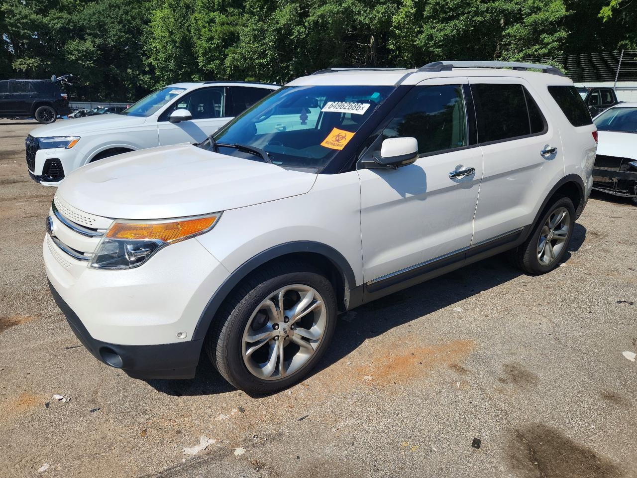 2013 Ford Explorer Limited White vin: 1FM5K8F81DGA97472