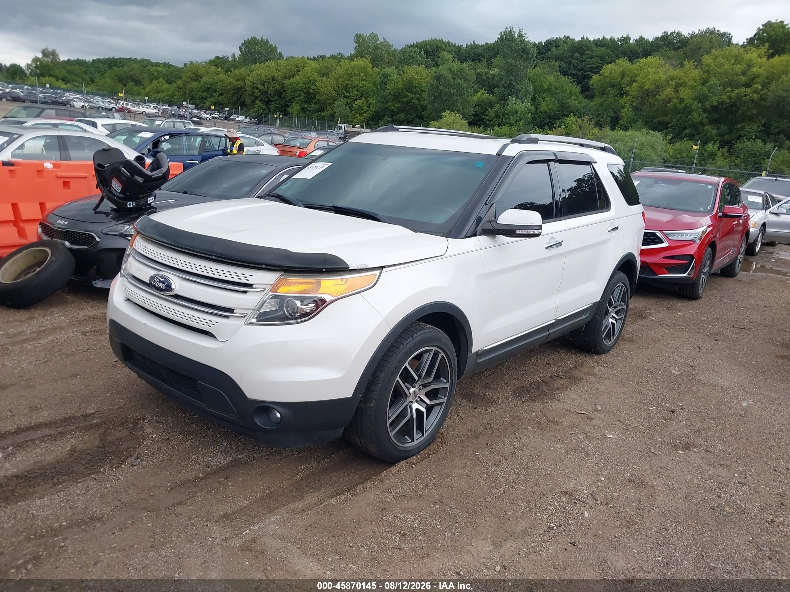 2013 Ford Explorer Limited White vin: 1FM5K8F81DGB43009
