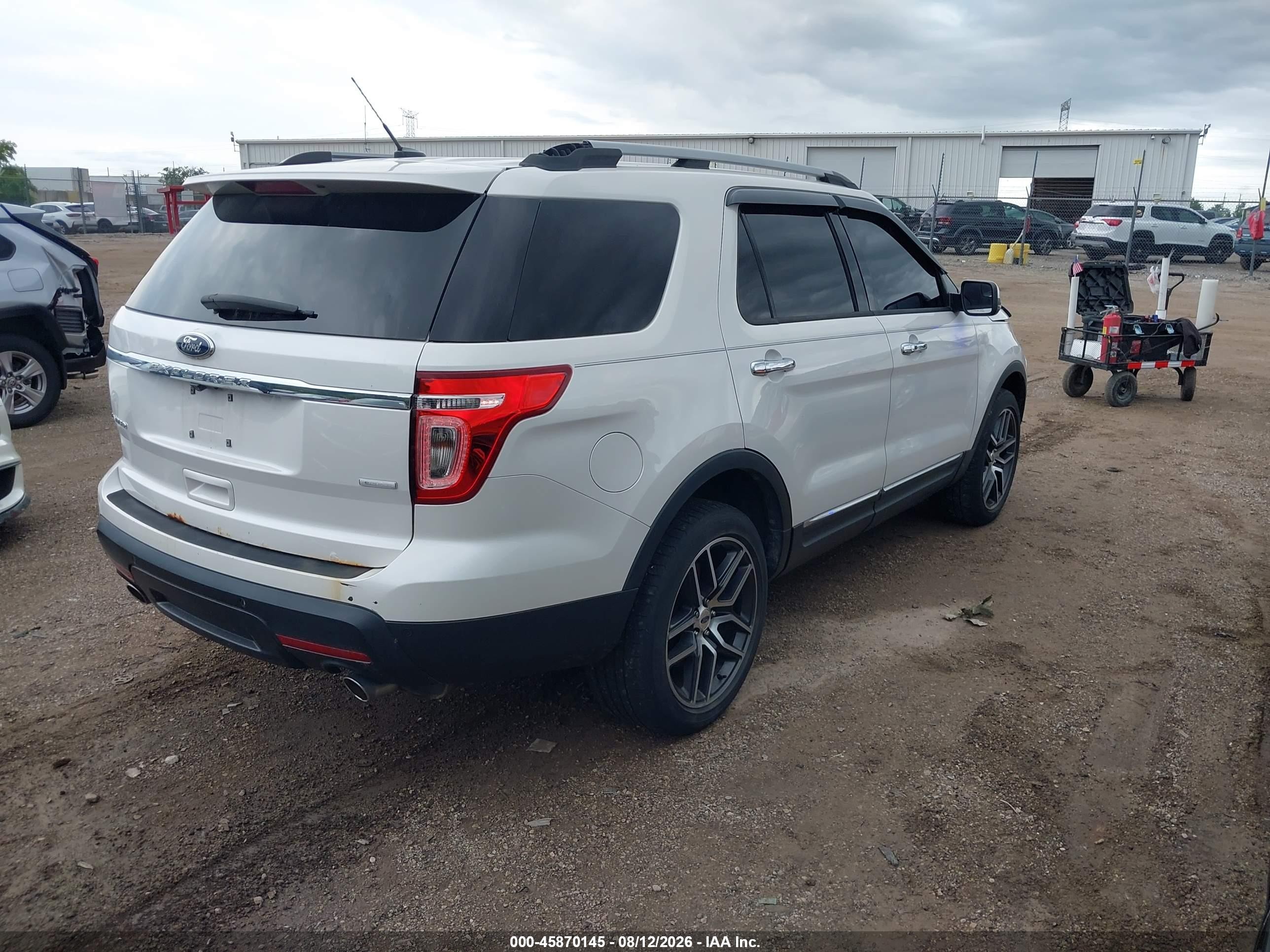2013 Ford Explorer Limited White vin: 1FM5K8F81DGB43009
