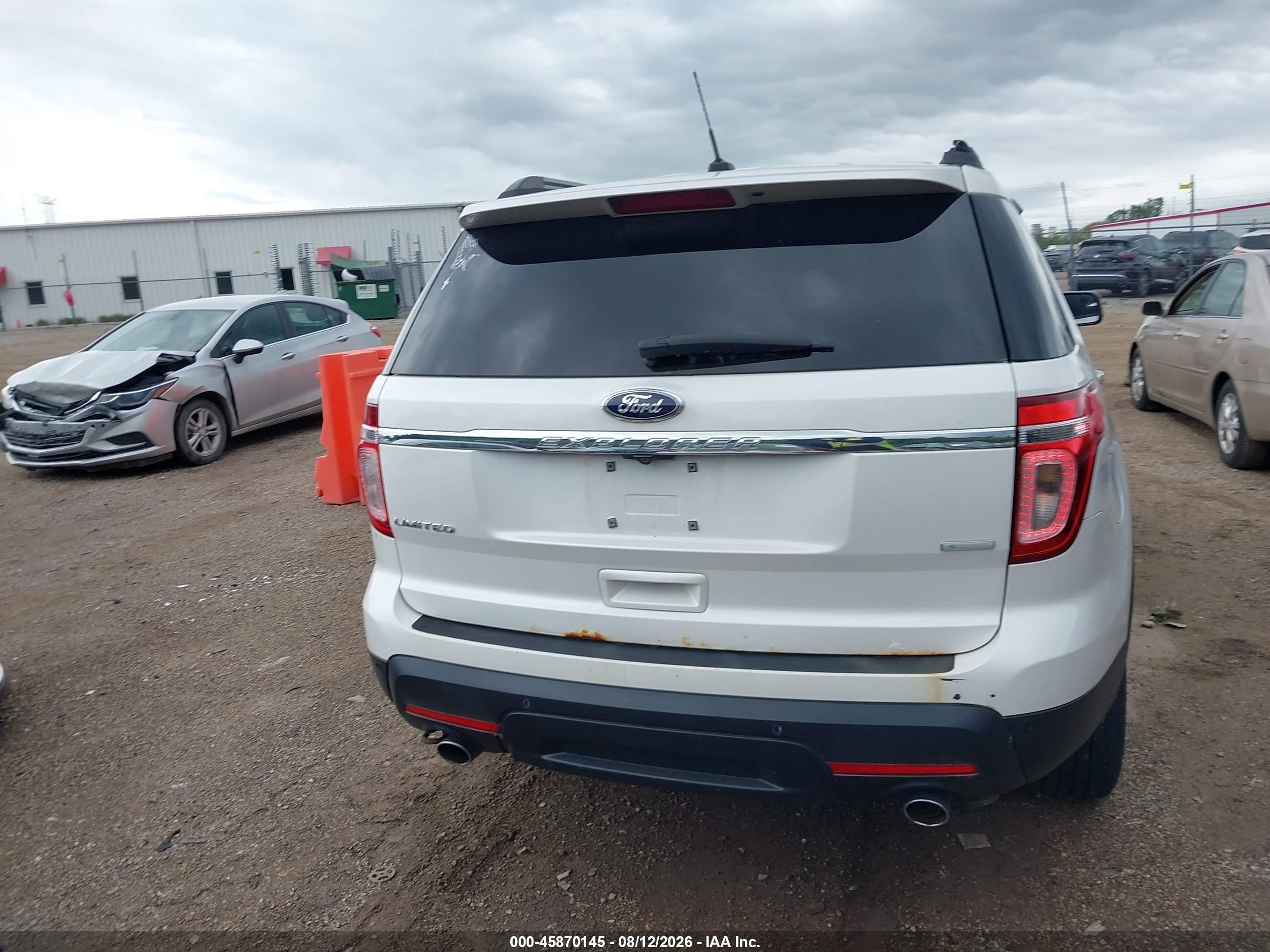 2013 Ford Explorer Limited White vin: 1FM5K8F81DGB43009