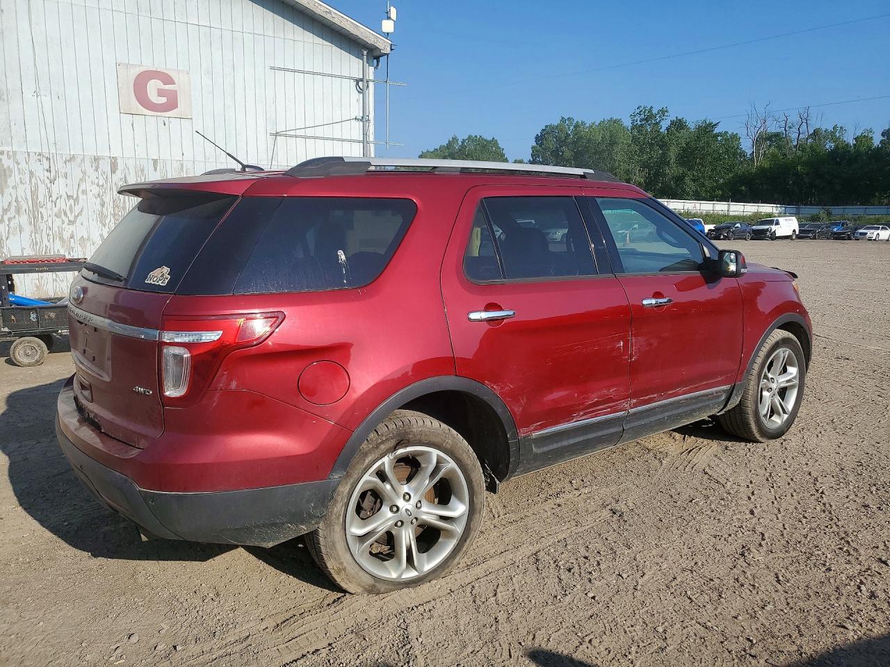 2013 Ford Explorer Limited Red vin: 1FM5K8F81DGC02513