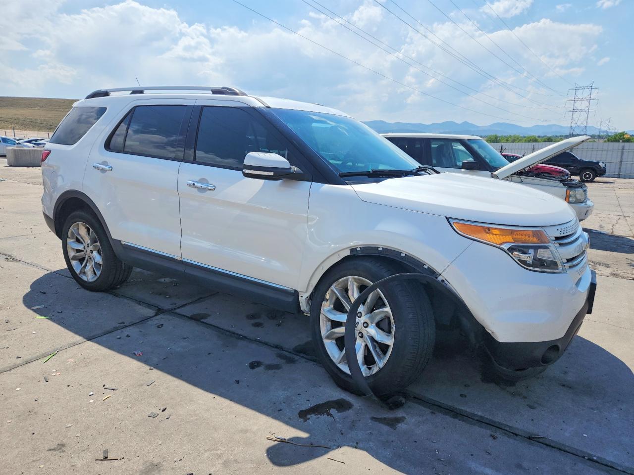 2014 Ford Explorer Limited White vin: 1FM5K8F81EGA64053