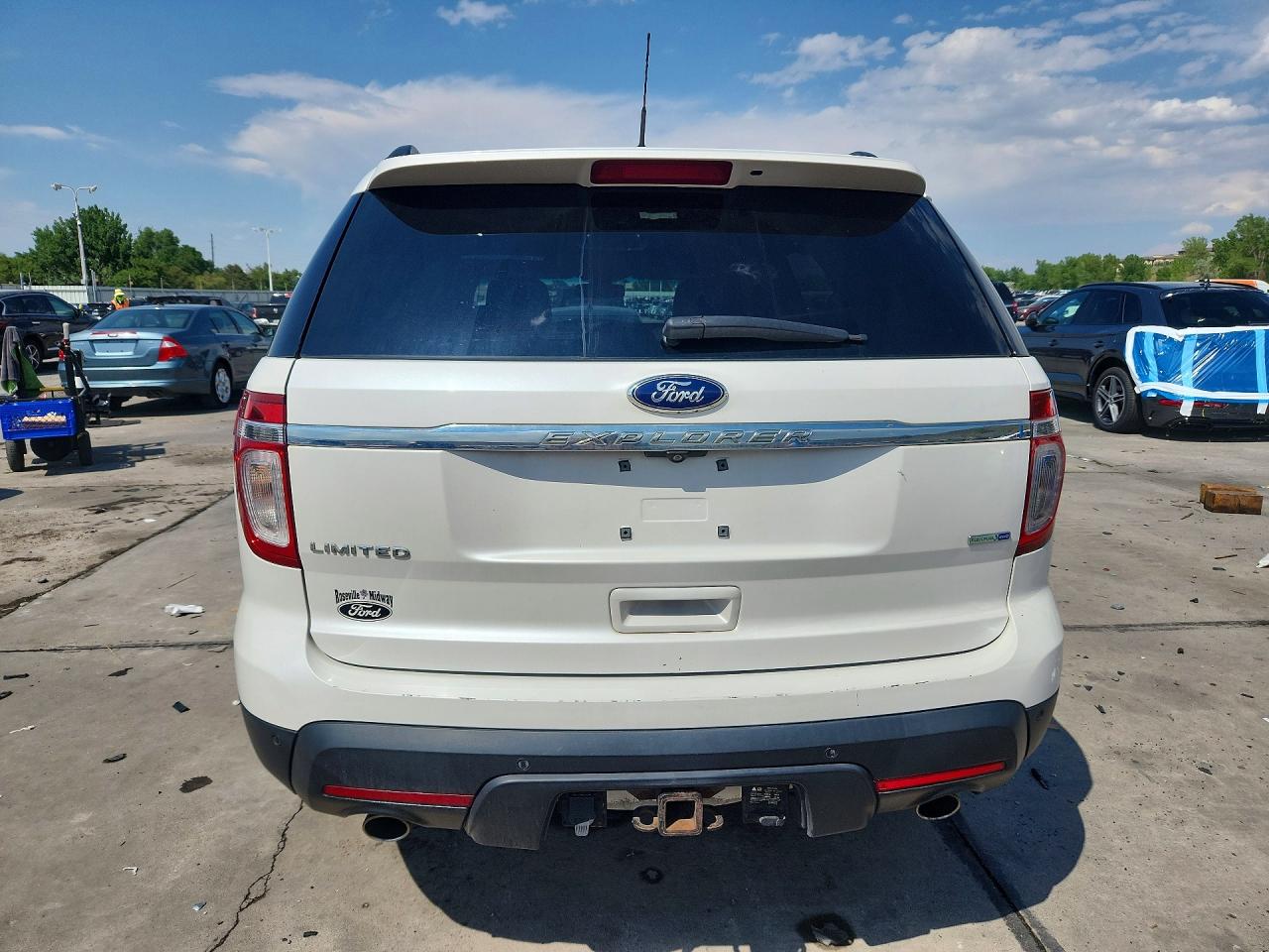 2014 Ford Explorer Limited White vin: 1FM5K8F81EGA64053