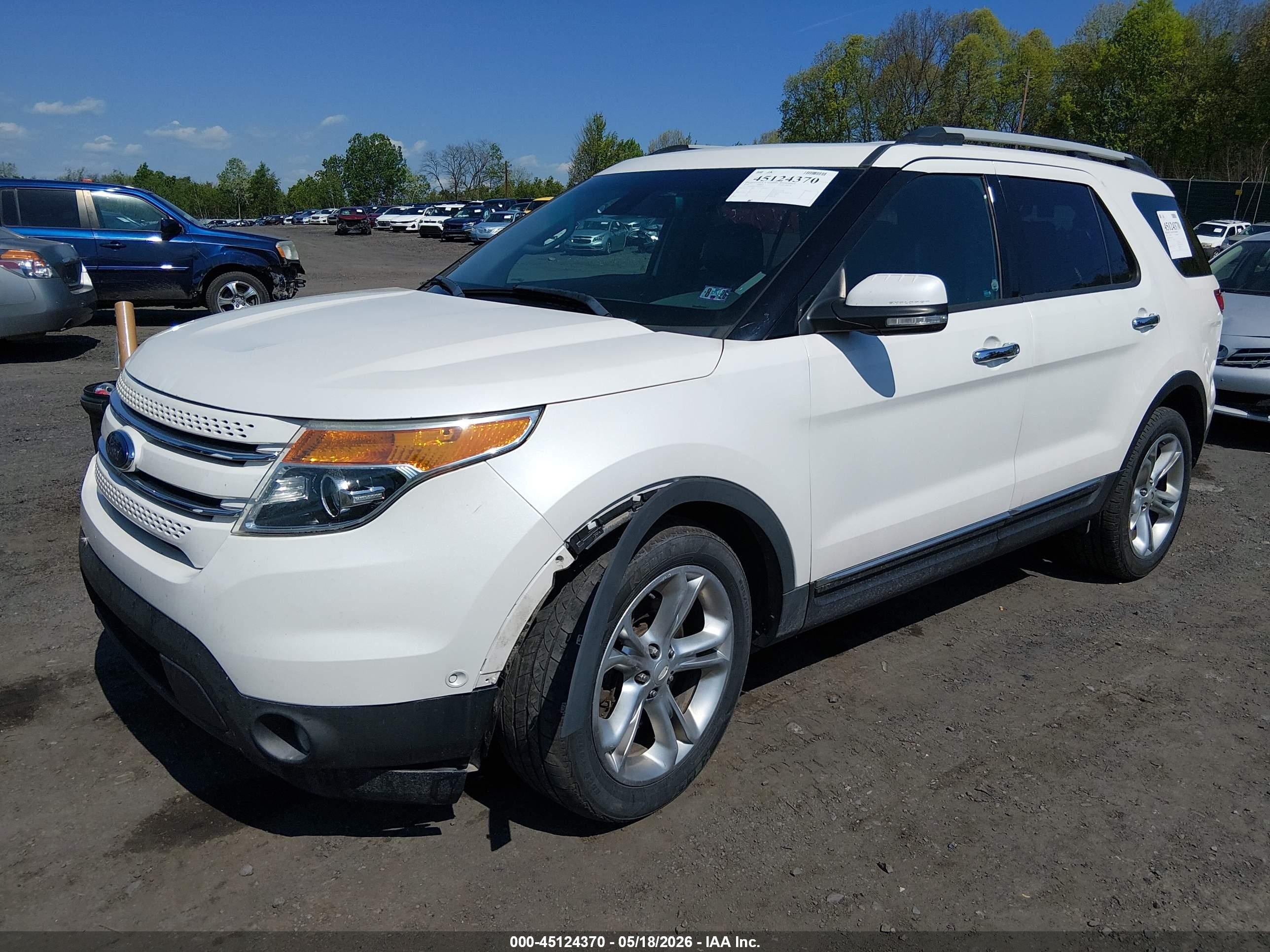 2014 Ford Explorer Limited White vin: 1FM5K8F81EGA94931