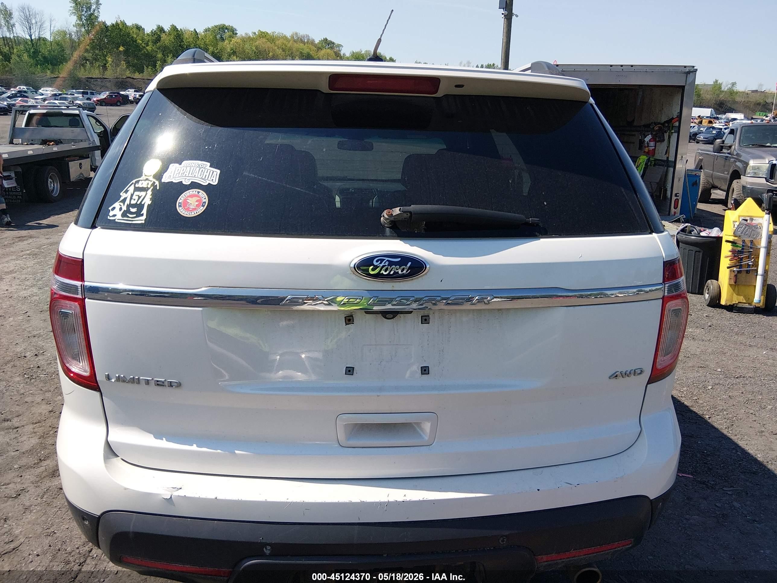 2014 Ford Explorer Limited White vin: 1FM5K8F81EGA94931