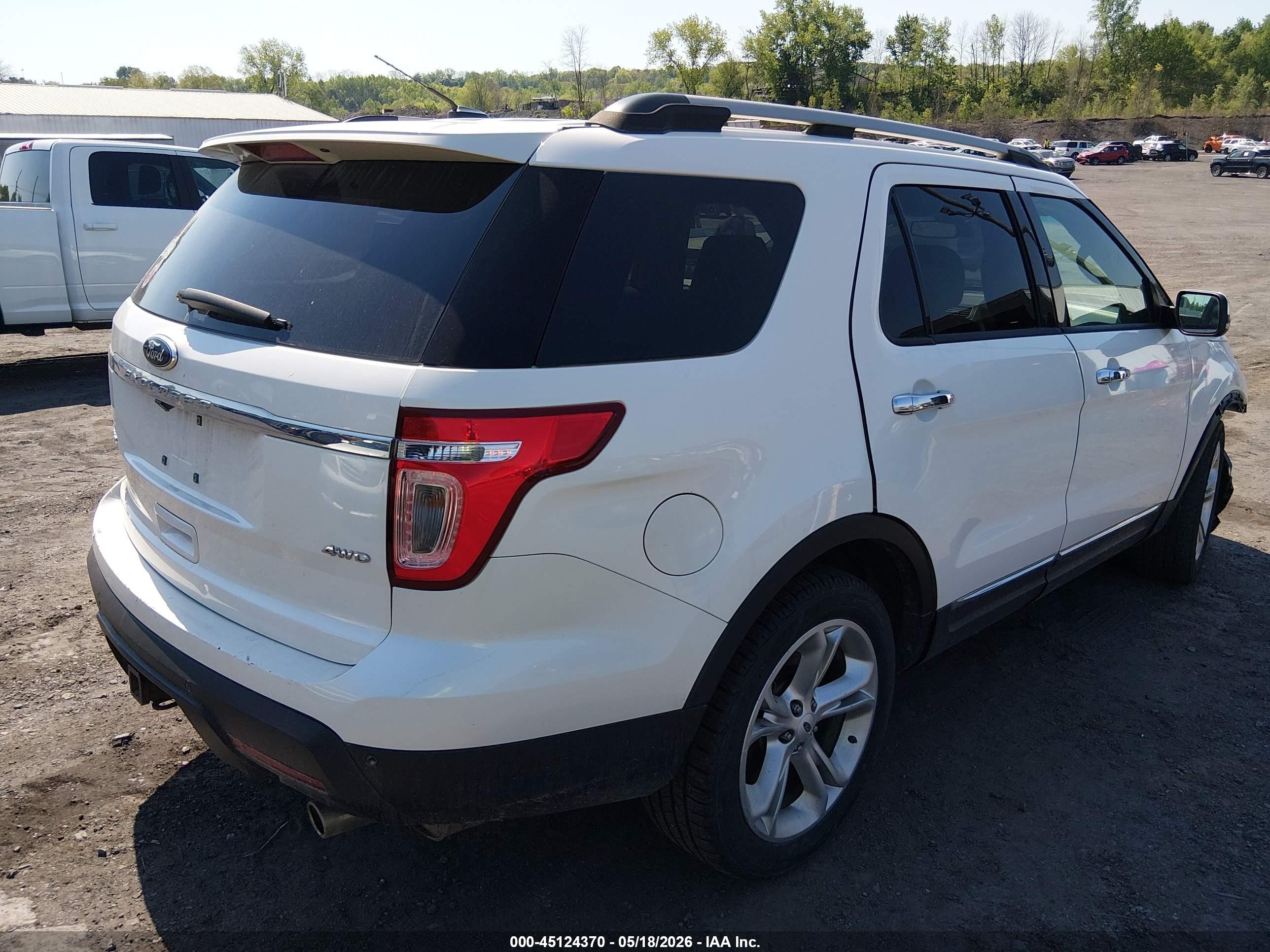 2014 Ford Explorer Limited White vin: 1FM5K8F81EGA94931
