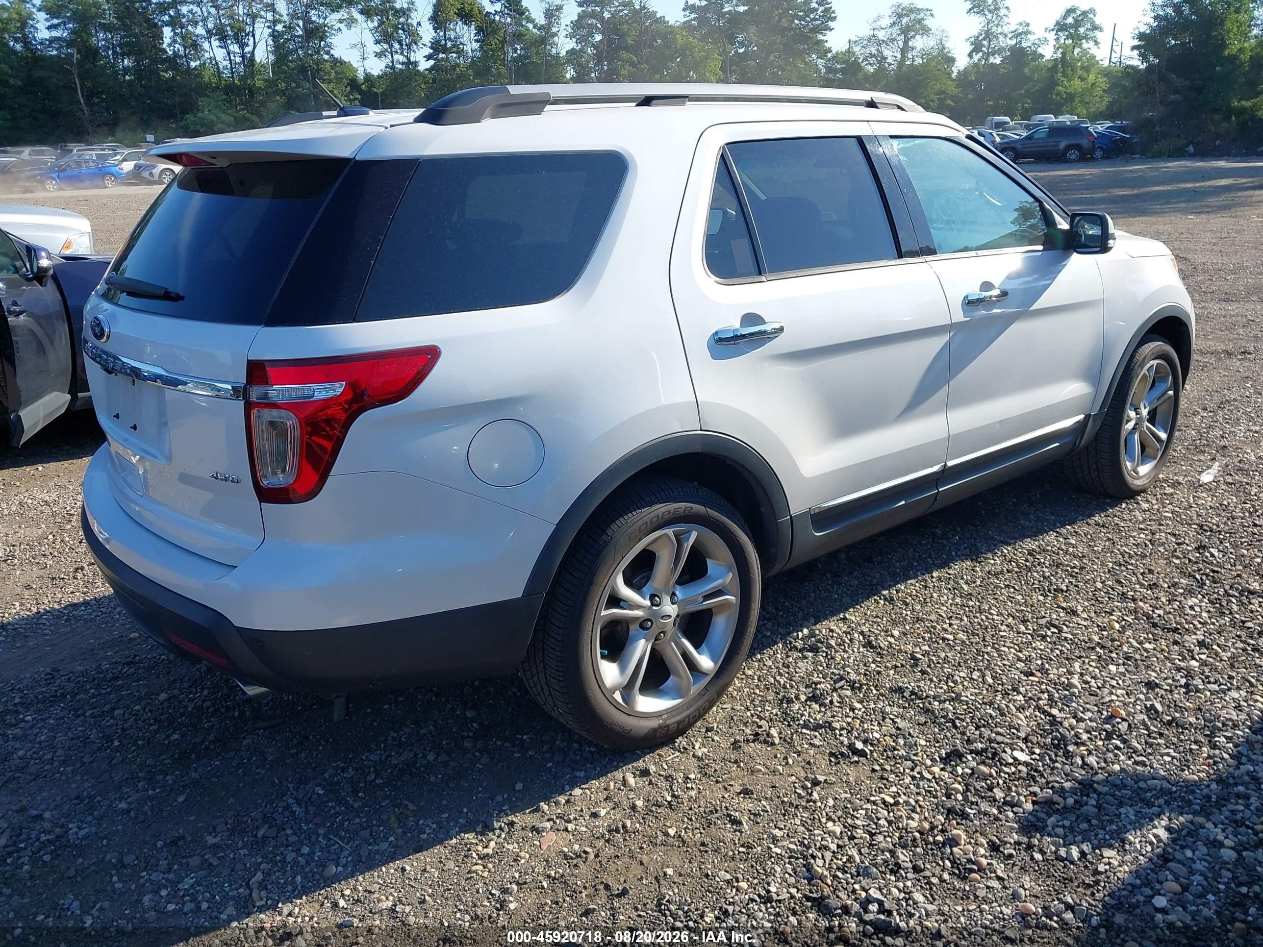 2015 Ford Explorer Limited White vin: 1FM5K8F81FGC69017