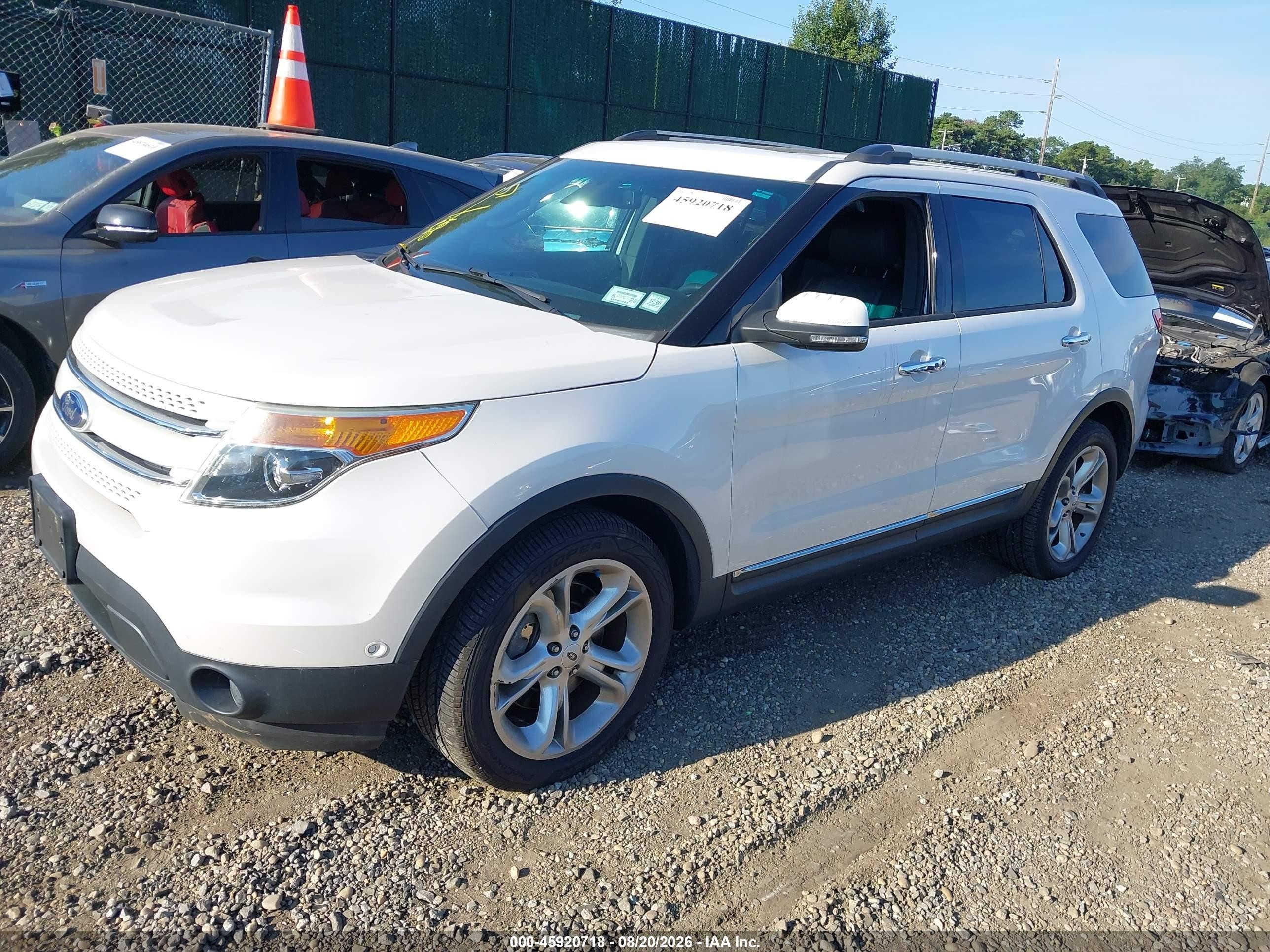 2015 Ford Explorer Limited White vin: 1FM5K8F81FGC69017