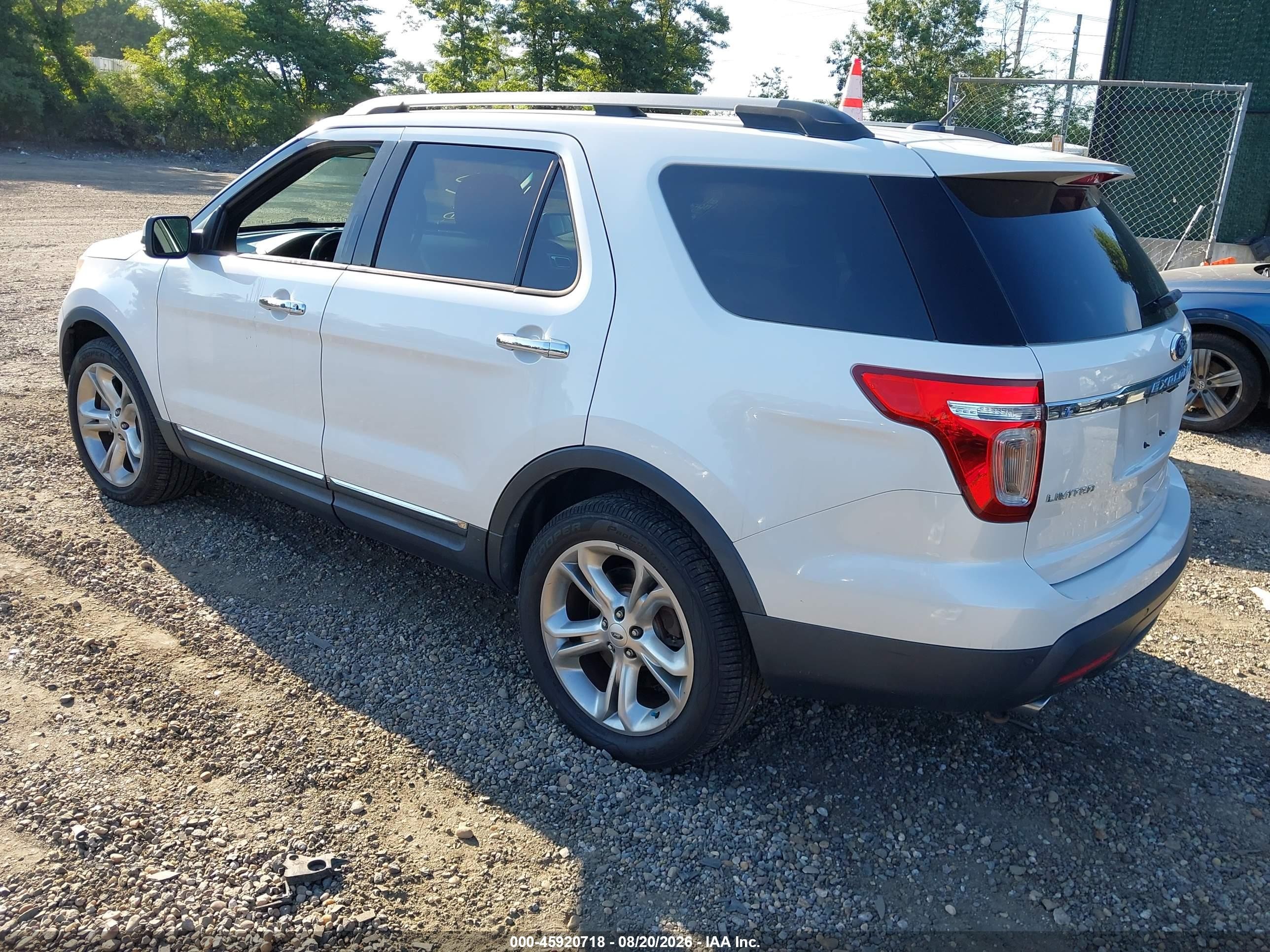 2015 Ford Explorer Limited White vin: 1FM5K8F81FGC69017