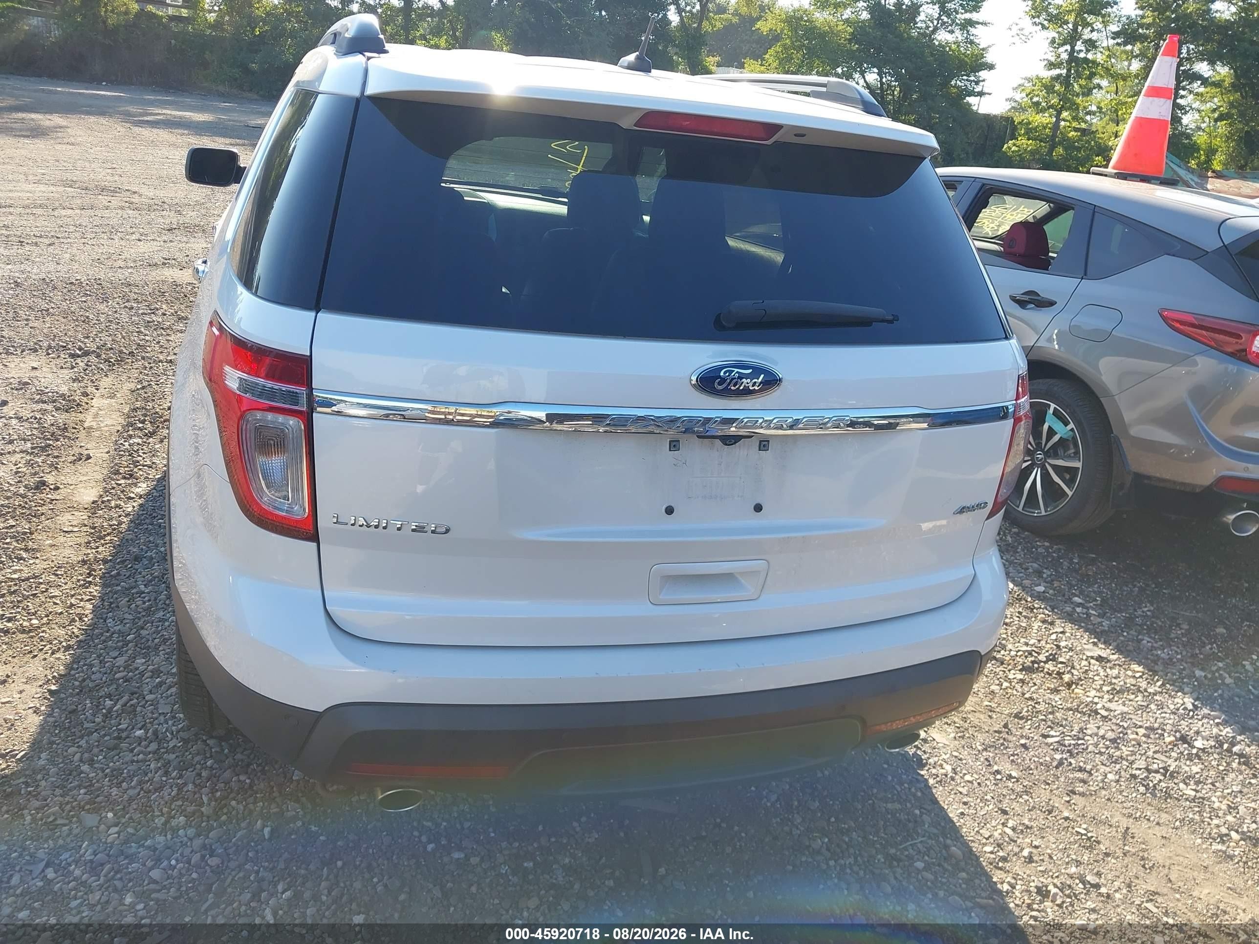 2015 Ford Explorer Limited White vin: 1FM5K8F81FGC69017