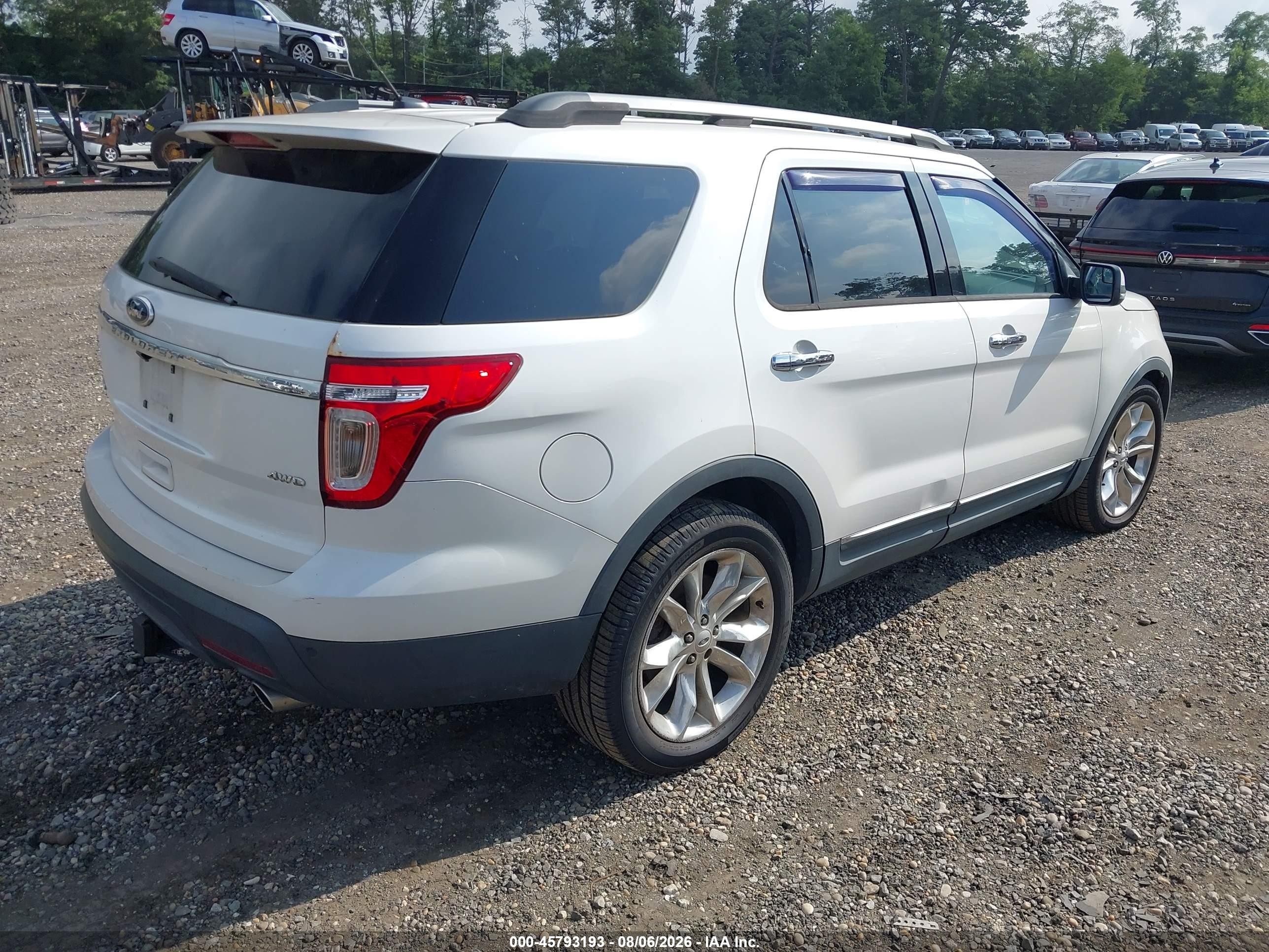 2013 Ford Explorer Limited White vin: 1FM5K8F82DGC56368