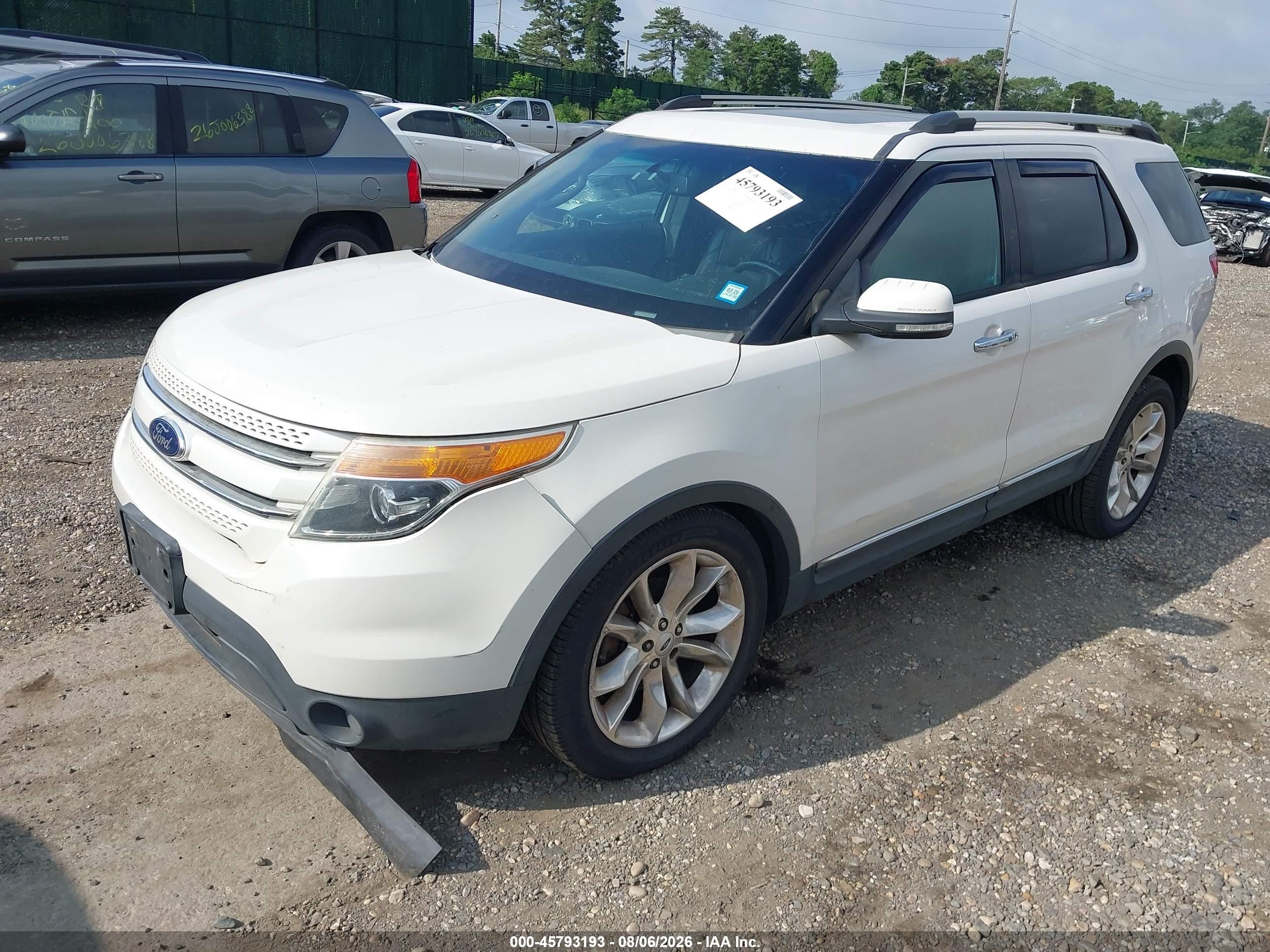 2013 Ford Explorer Limited White vin: 1FM5K8F82DGC56368