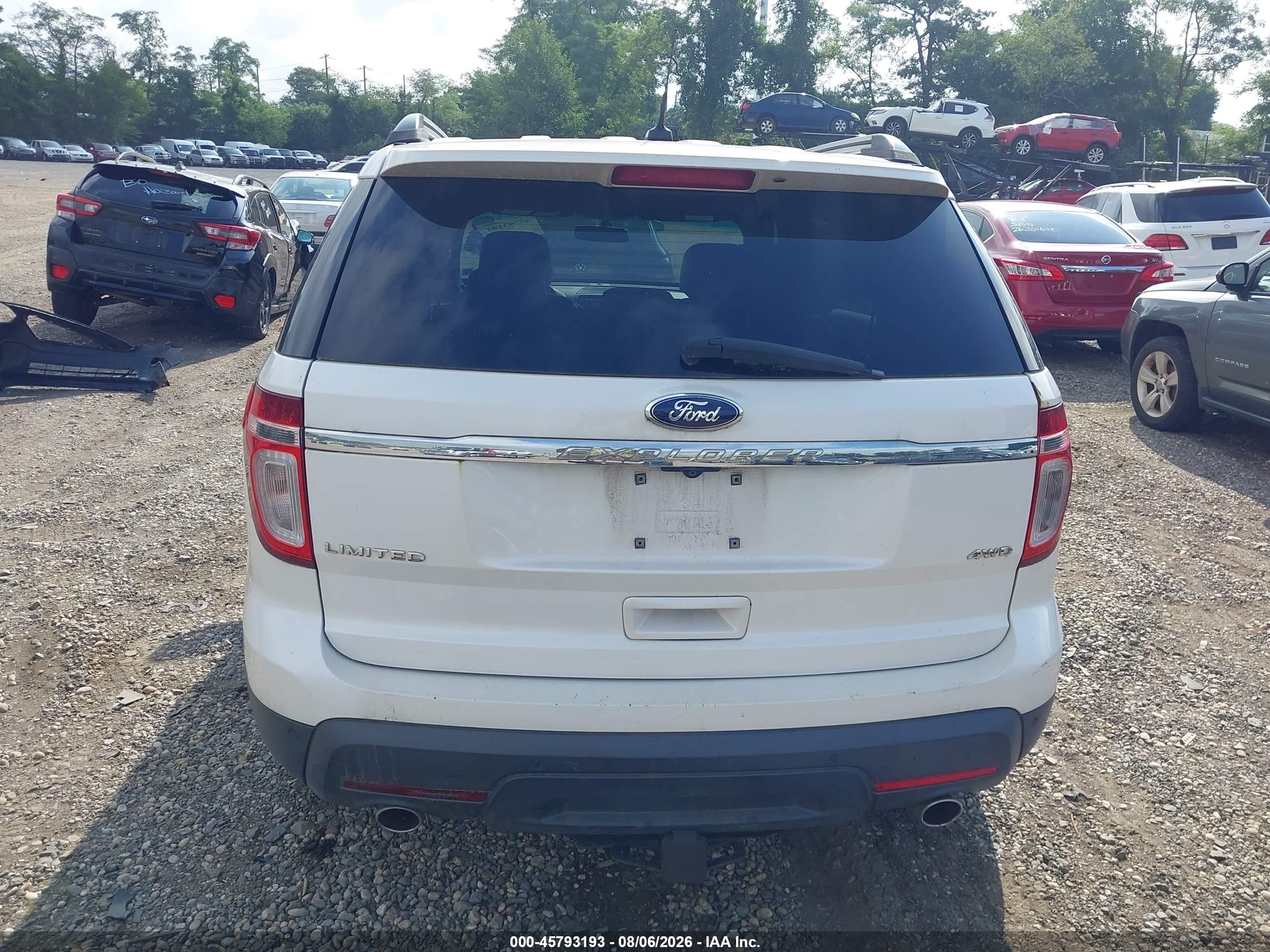 2013 Ford Explorer Limited White vin: 1FM5K8F82DGC56368