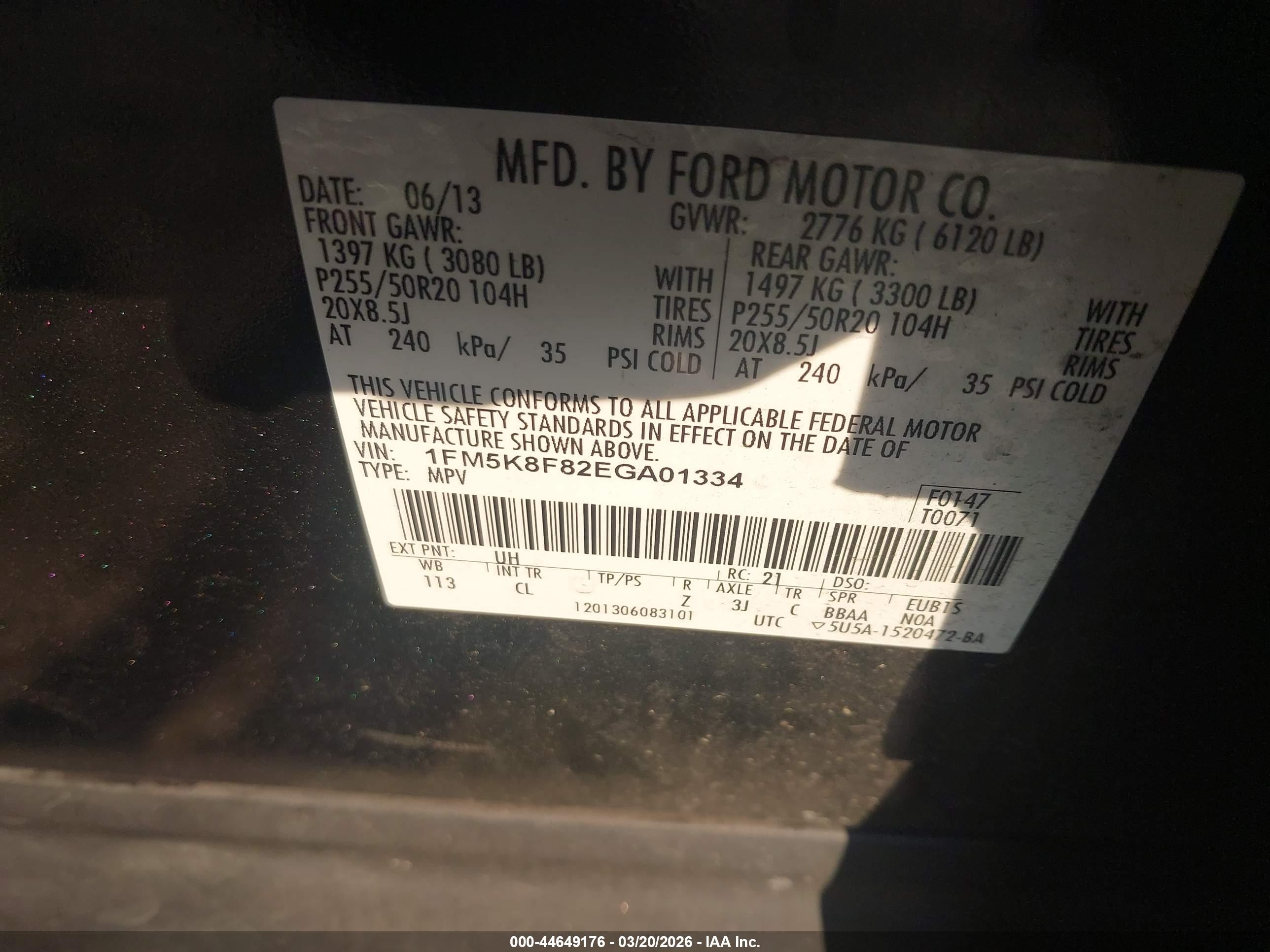 2014 Ford Explorer Limited Black vin: 1FM5K8F82EGA01334