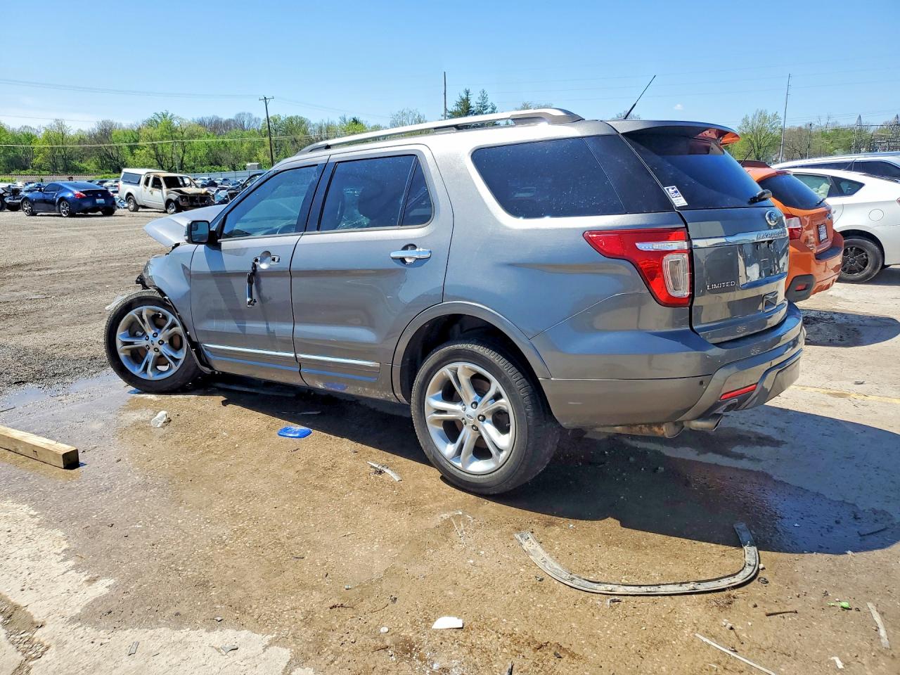 2014 Ford Explorer Limited Gray vin: 1FM5K8F82EGC19435