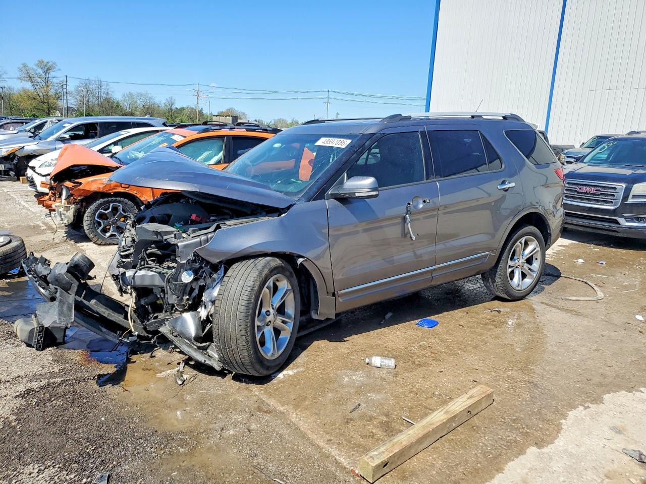 2014 Ford Explorer Limited Gray vin: 1FM5K8F82EGC19435