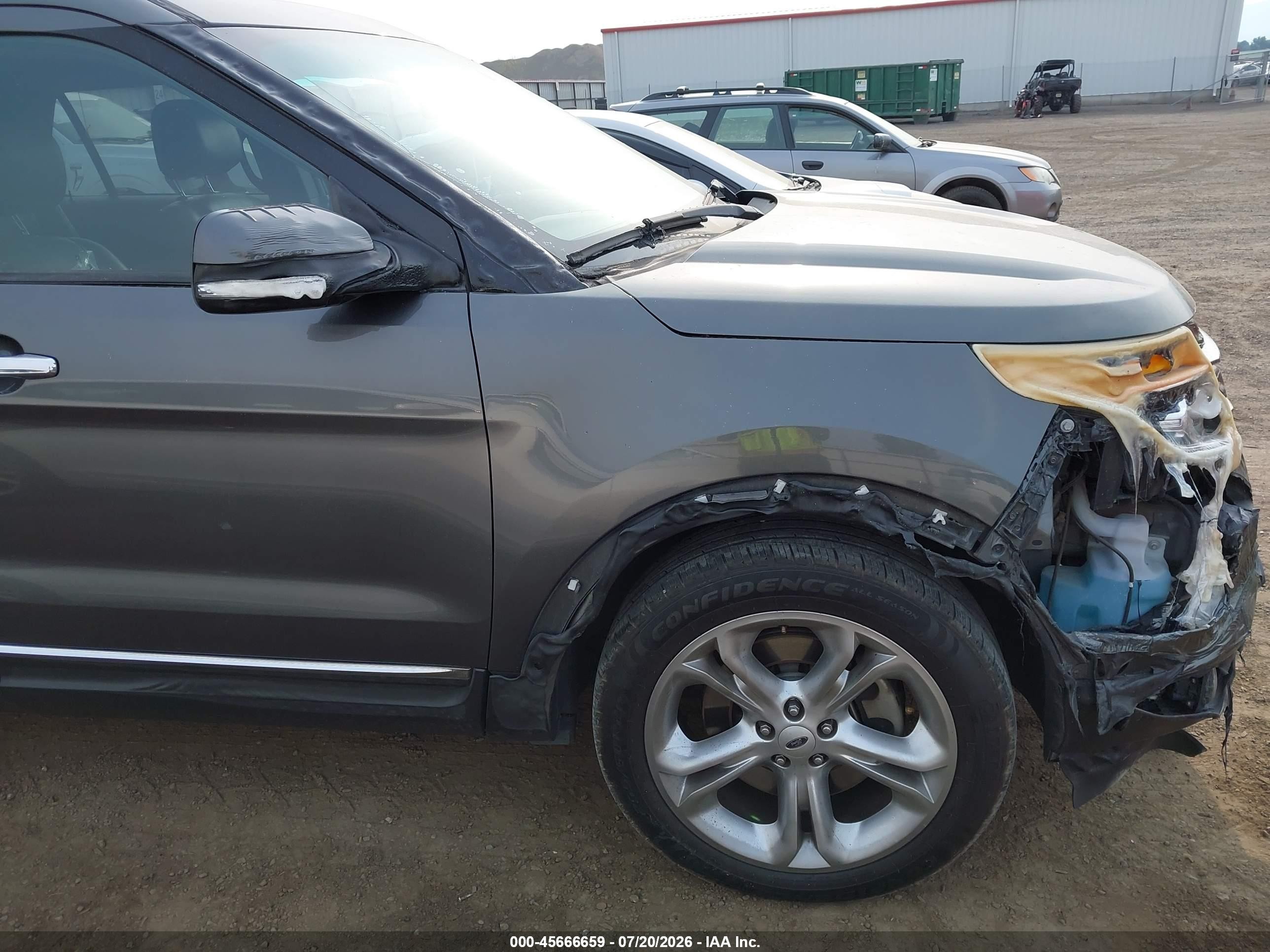 2015 Ford Explorer Limited Gray vin: 1FM5K8F82FGA03845