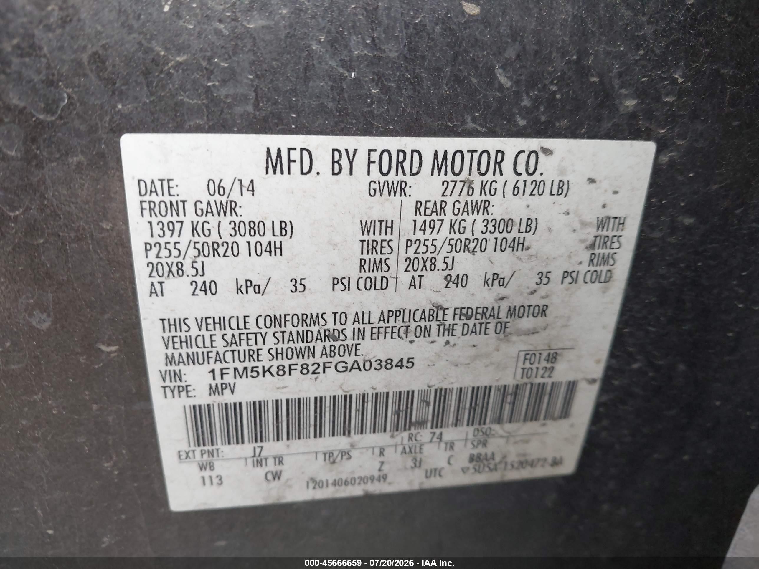 2015 Ford Explorer Limited Gray vin: 1FM5K8F82FGA03845