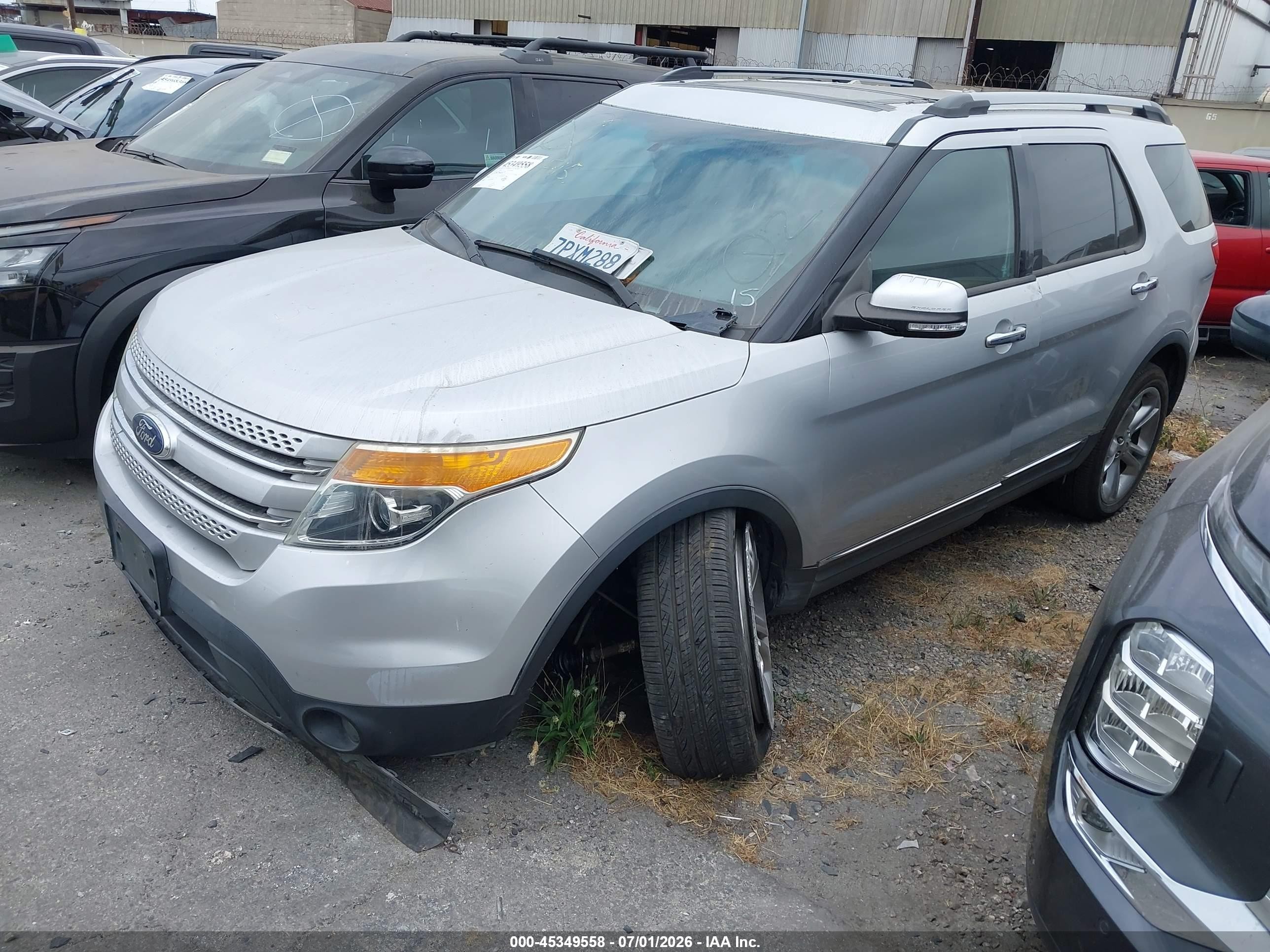 2015 Ford Explorer Limited Silver vin: 1FM5K8F82FGA15624
