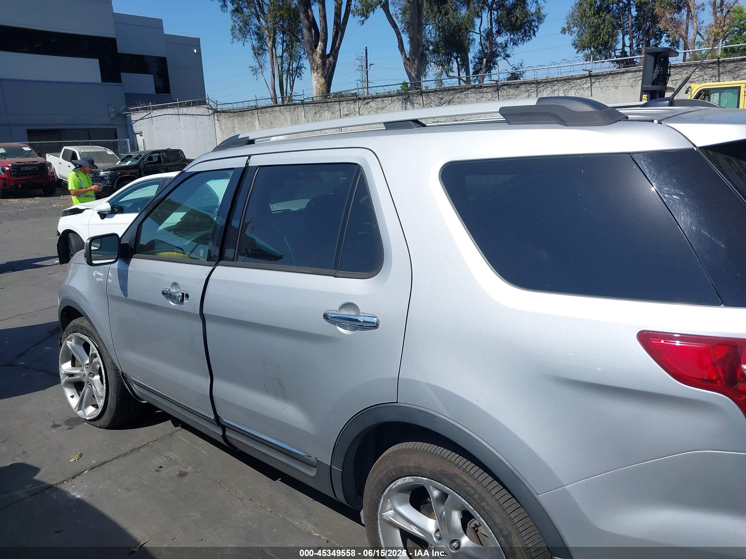 2015 Ford Explorer Limited Silver vin: 1FM5K8F82FGA15624