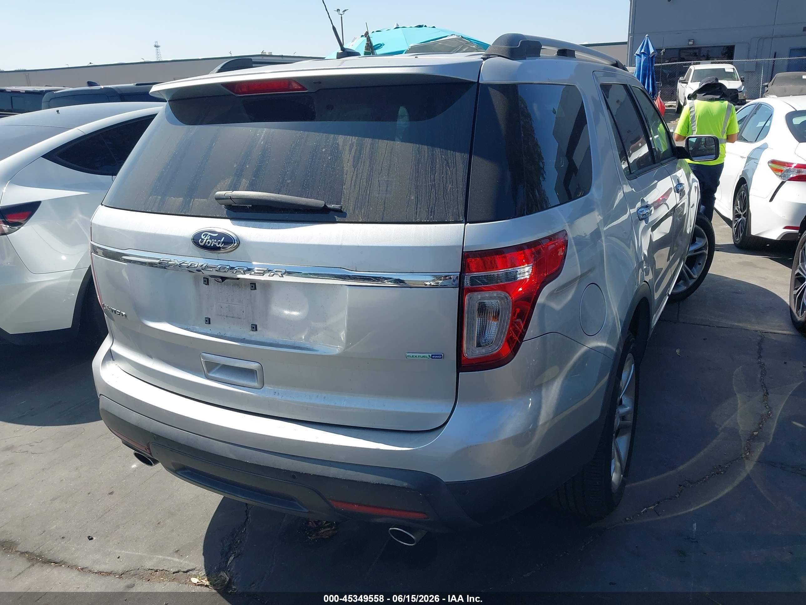 2015 Ford Explorer Limited Silver vin: 1FM5K8F82FGA15624
