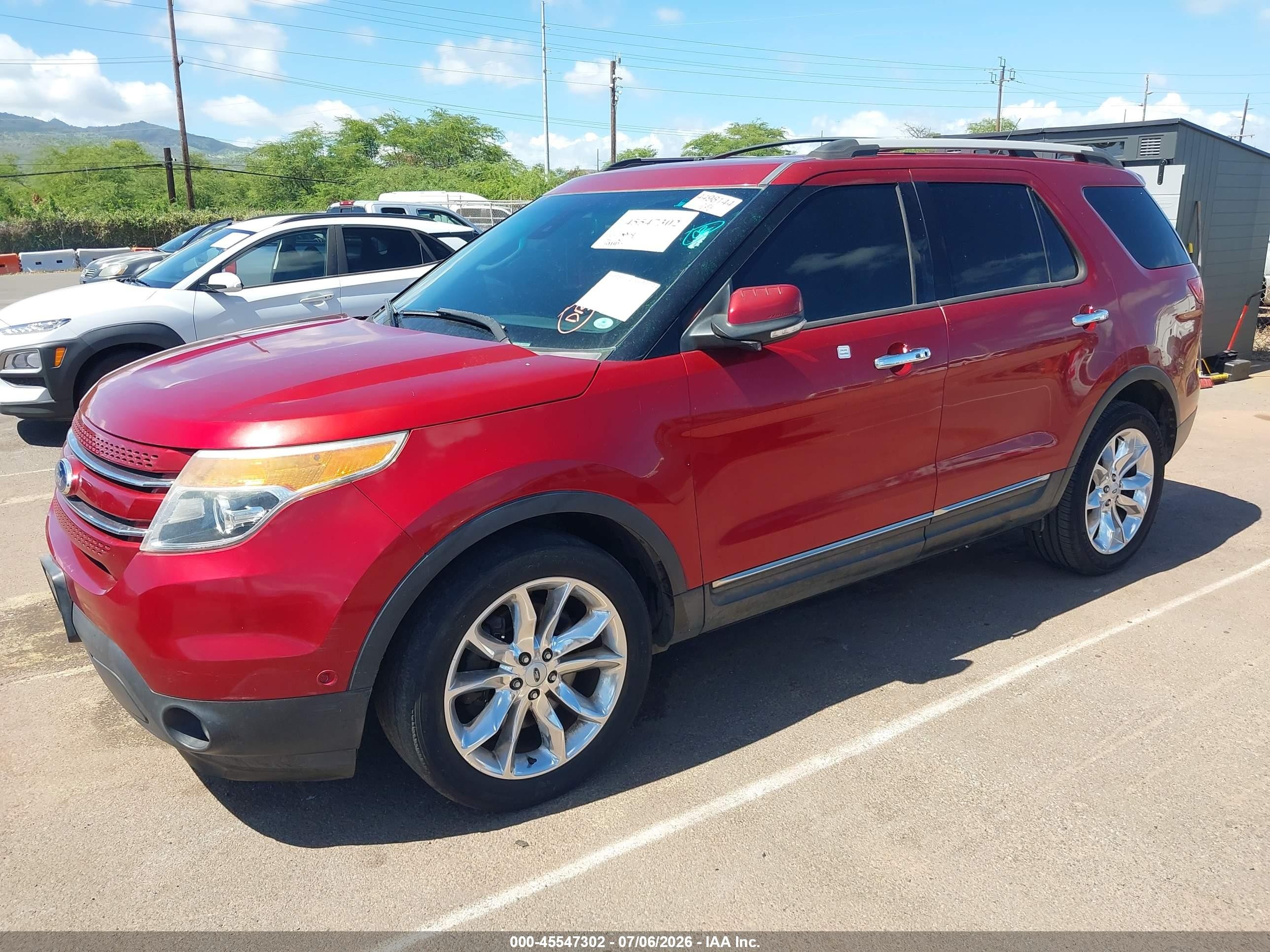 2015 Ford Explorer Limited Red vin: 1FM5K8F82FGA34822
